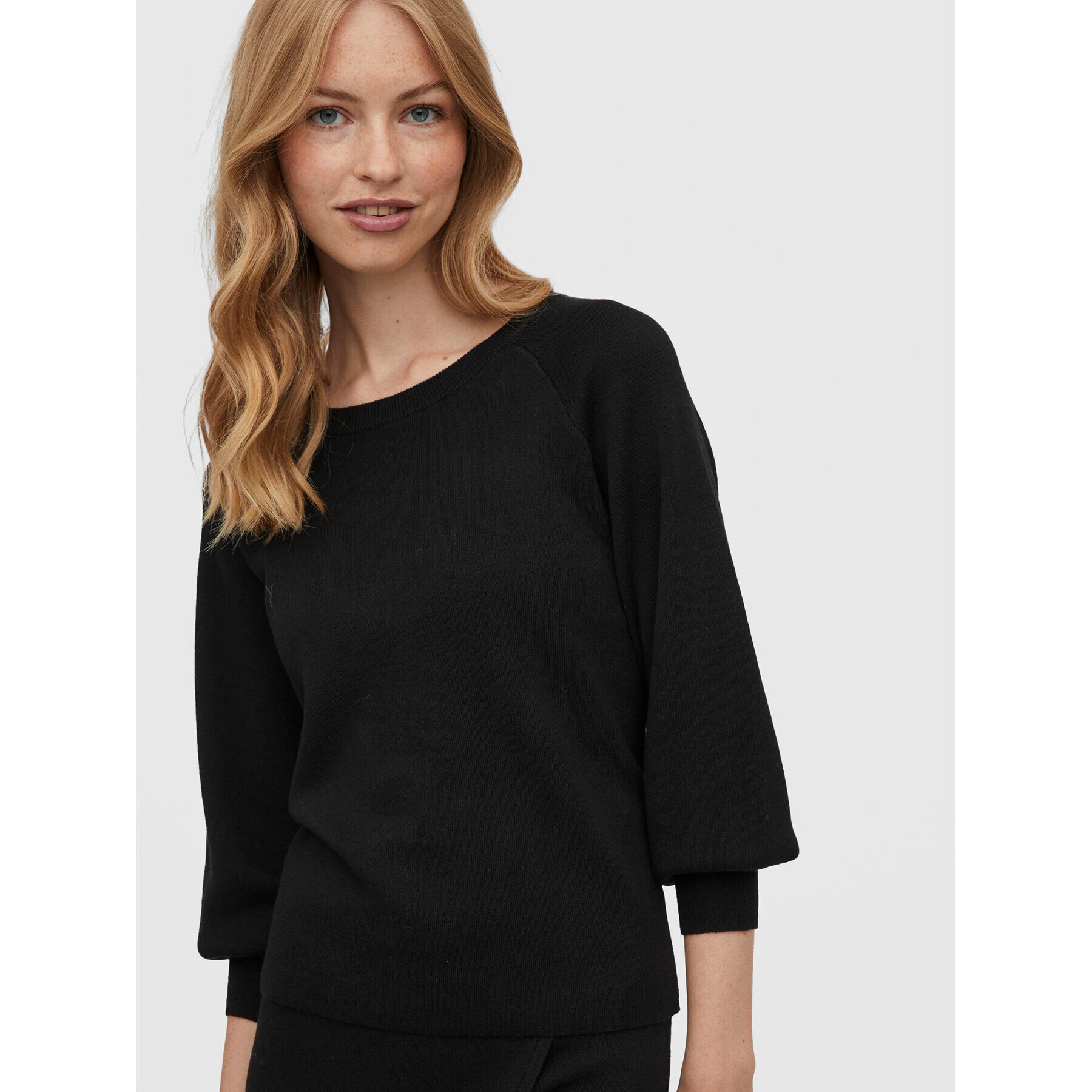 Vila Pulover Marla 14076045 Negru Relaxed Fit - Pled.ro