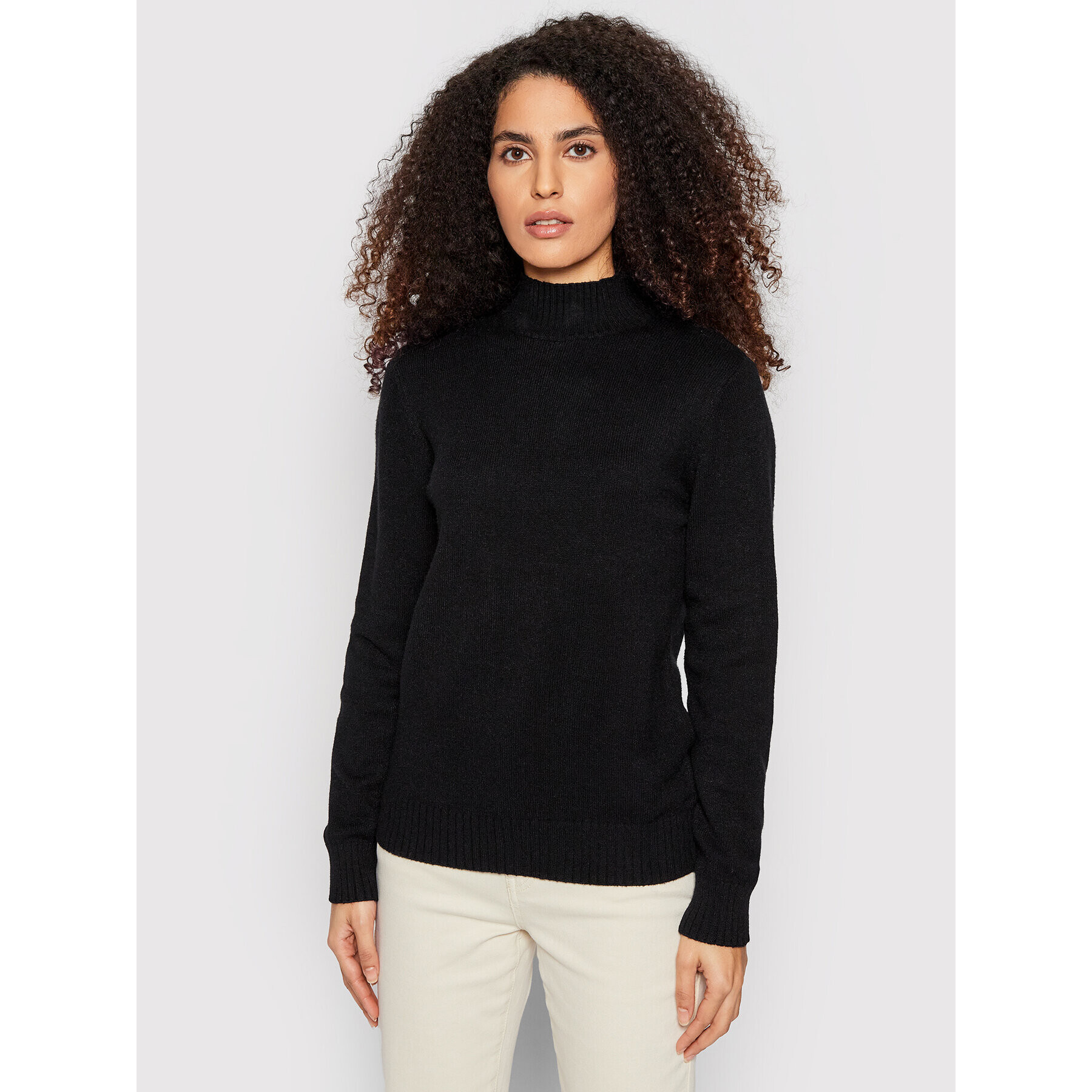 Vila Pulover Ril 14047154 Negru Regular Fit - Pled.ro