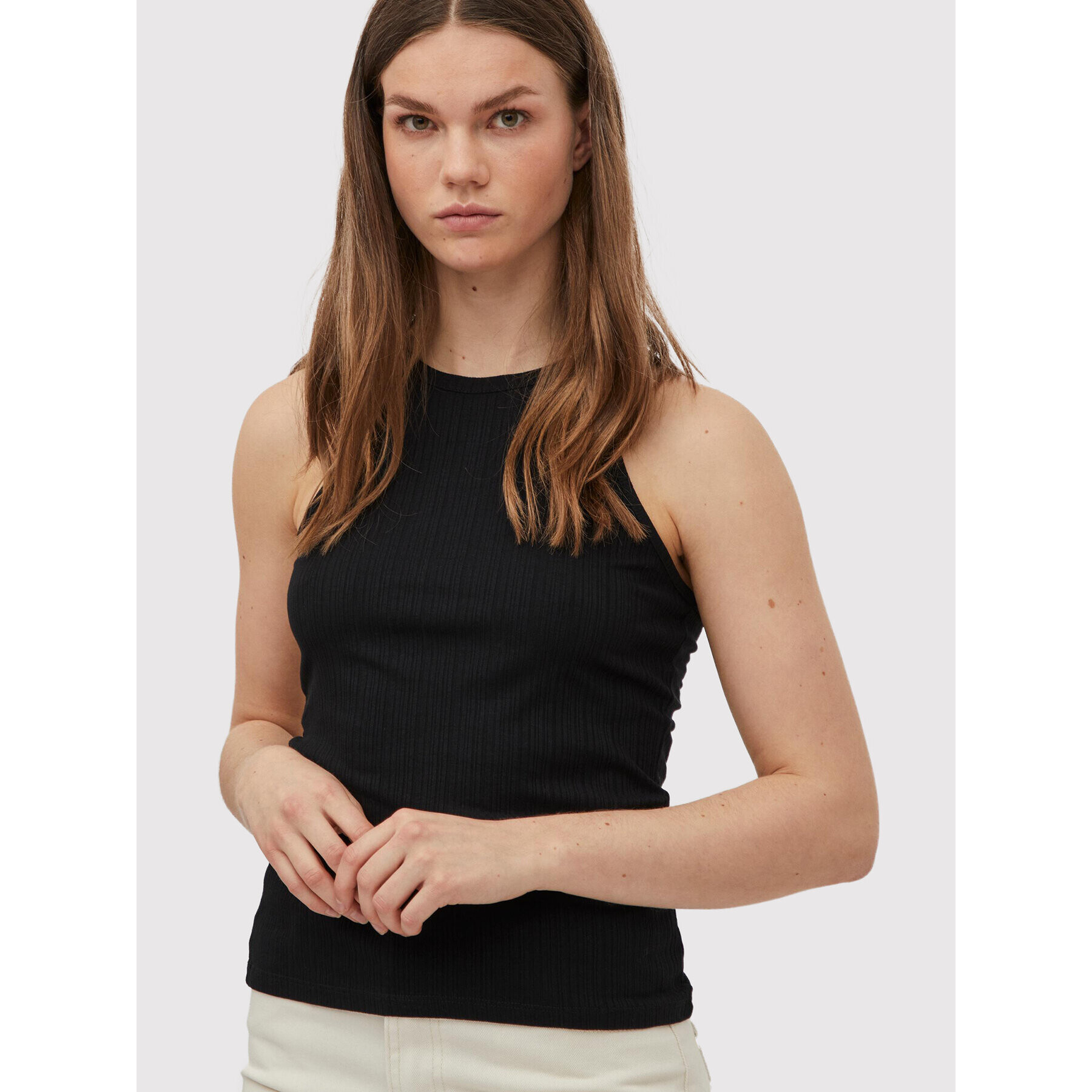 Vila Top Athalia 14070249 Negru Regular Fit - Pled.ro