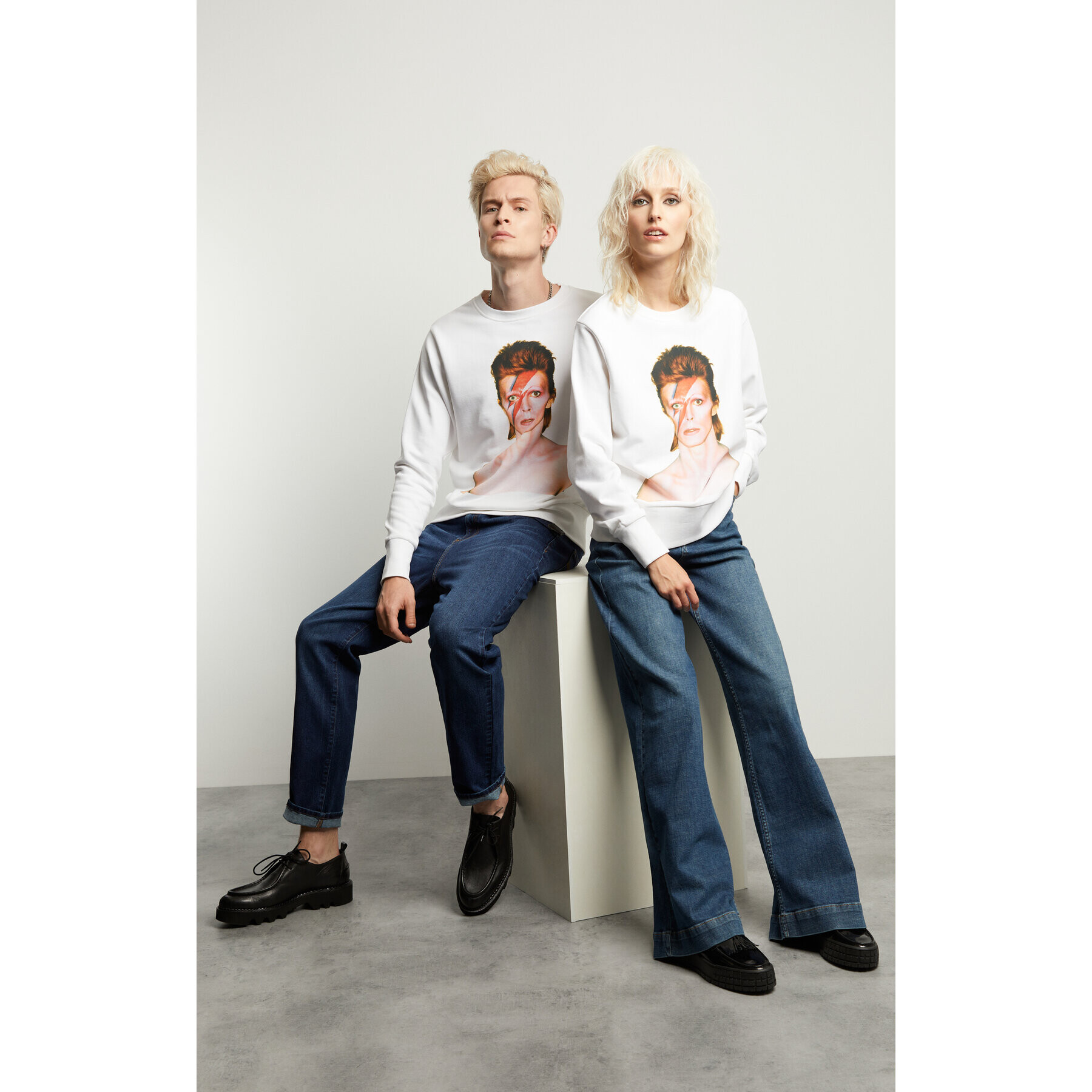 Vistula Bluză Unisex David Bowie By Duffy 2 XA1329 Alb Regular Fit - Pled.ro