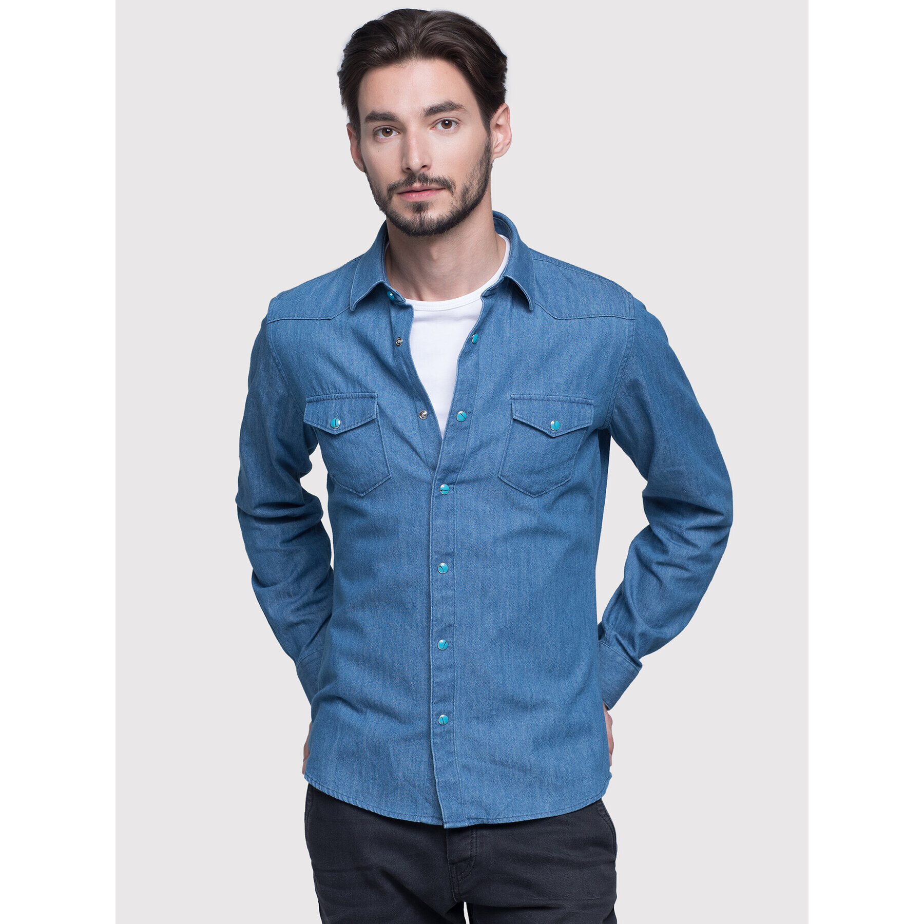 Vistula Cămașă Broncho XA0672 Albastru Slim Fit - Pled.ro