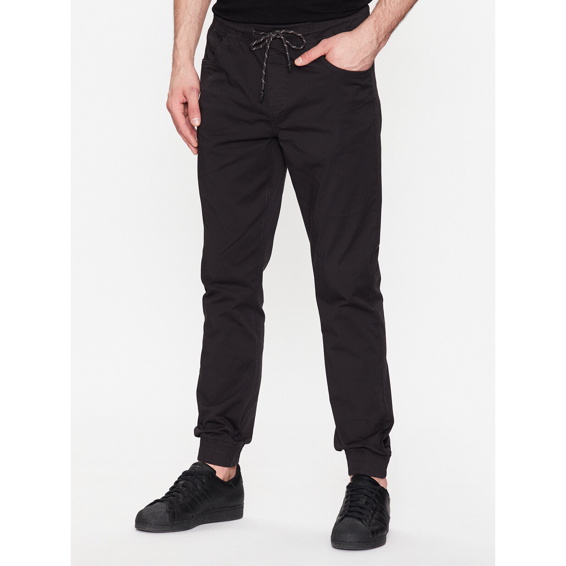 Volcano Pantaloni din material M07236-S23 Gri Regular Fit - Pled.ro