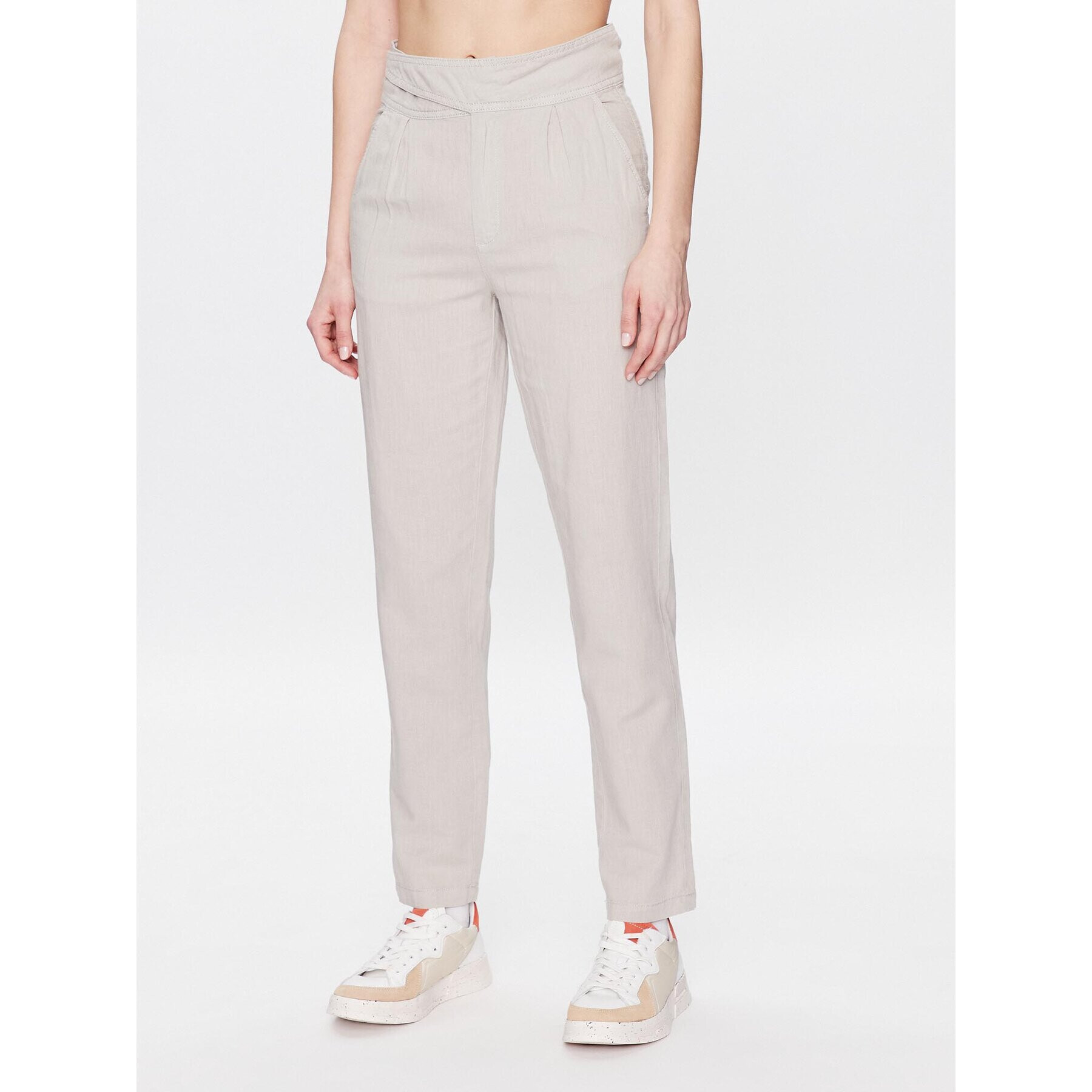 Volcano Pantaloni din material R-Naomi L07346-S23 Gri Regular Fit - Pled.ro