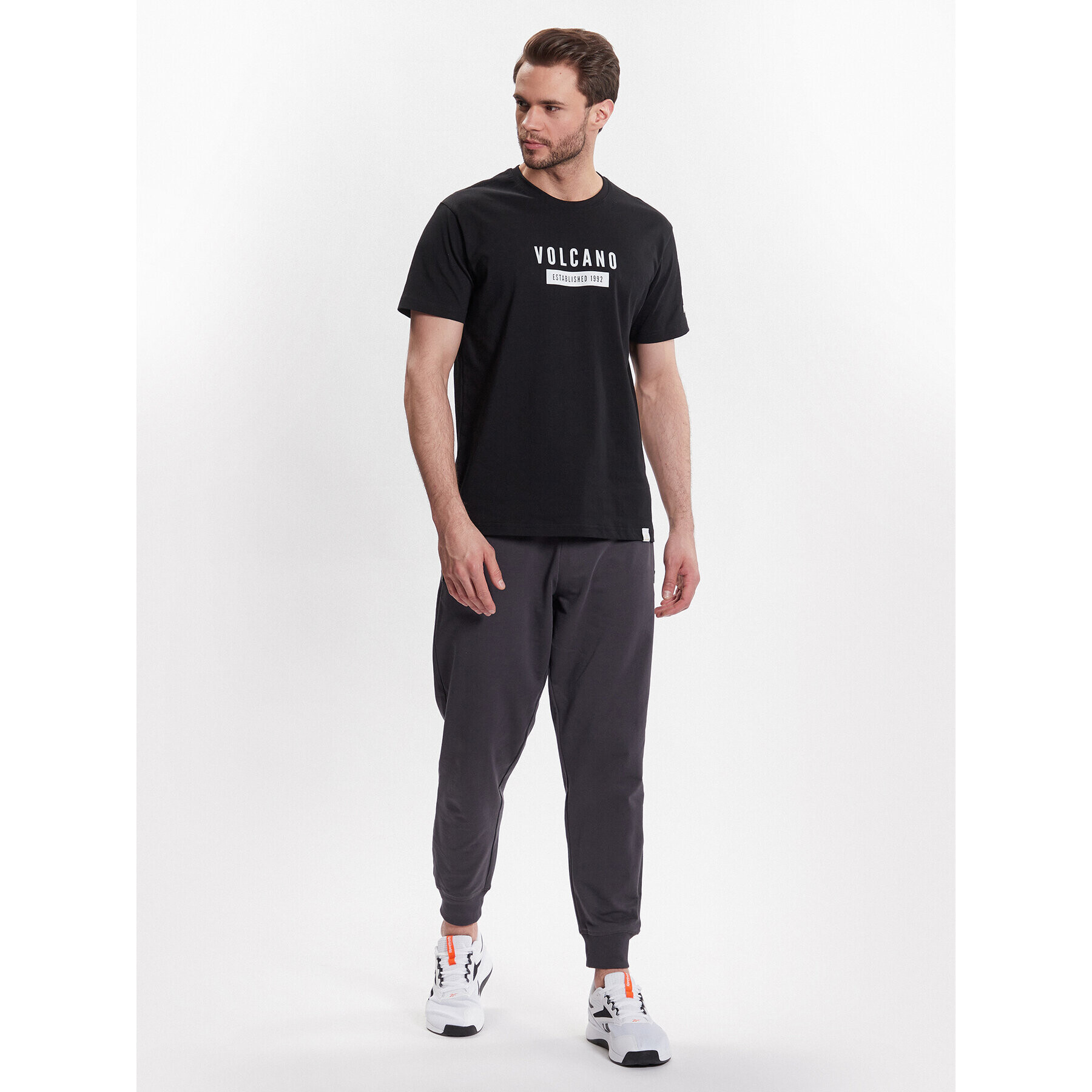 Volcano Tricou T-Brad M02018-S23 Negru Regular Fit - Pled.ro