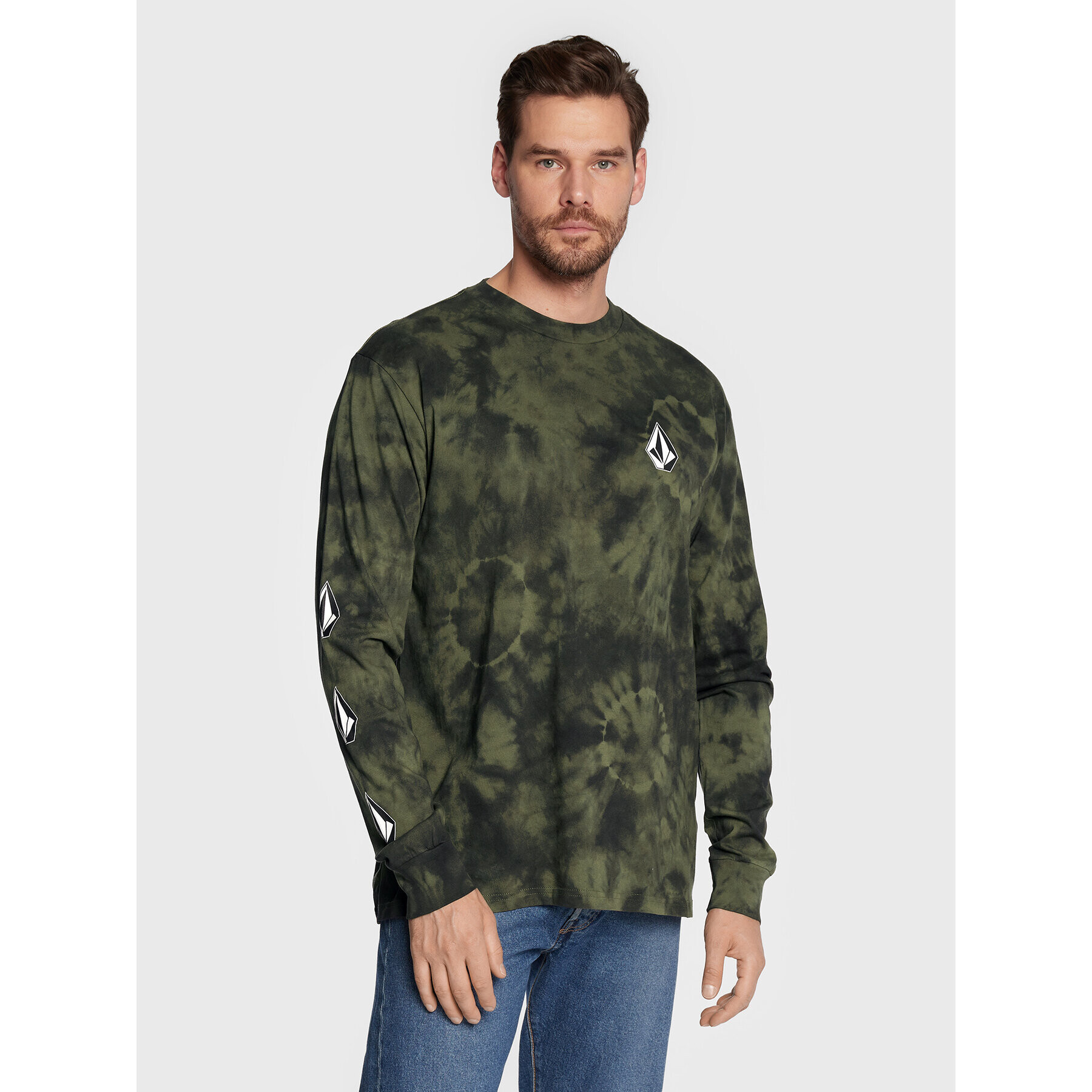 Volcom Longsleeve Iconic Stone Dye A3632201 Verde Modern Fit - Pled.ro