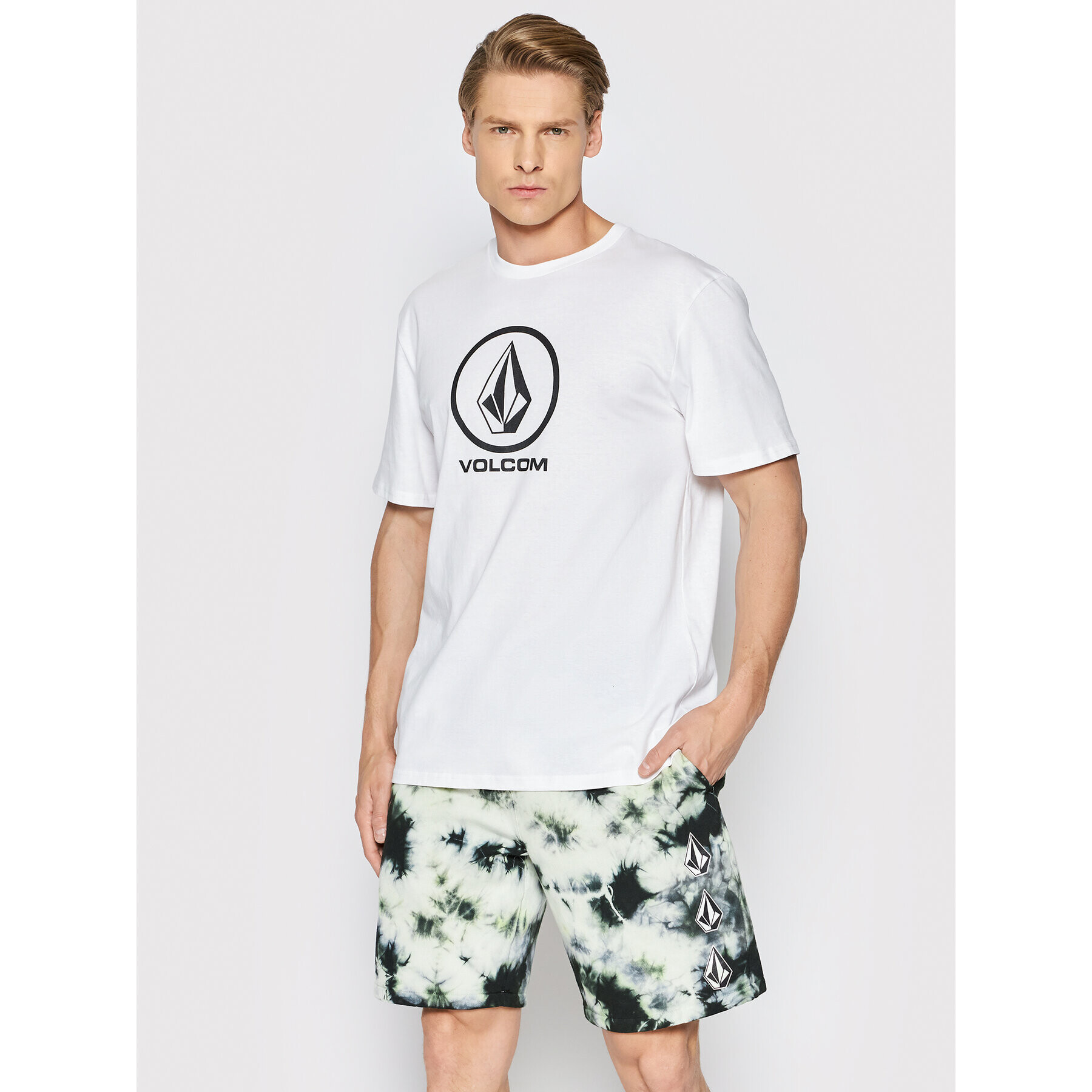 Volcom Tricou Crisp Stone A3512205 Alb Classic Fit - Pled.ro