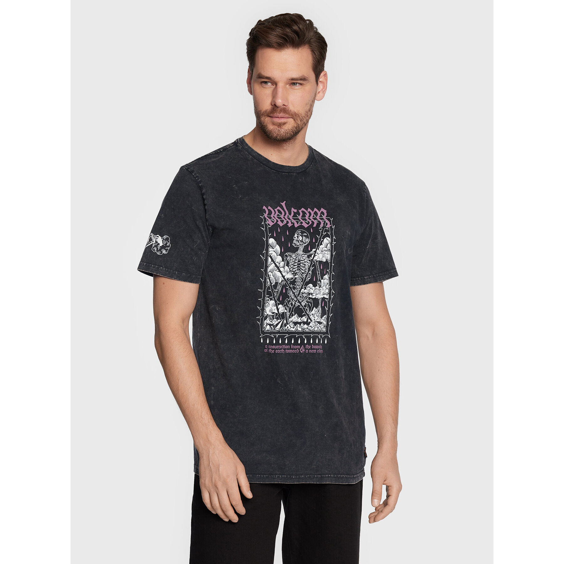 Volcom Tricou Vaderetro A5232206 Negru Modern Fit - Pled.ro