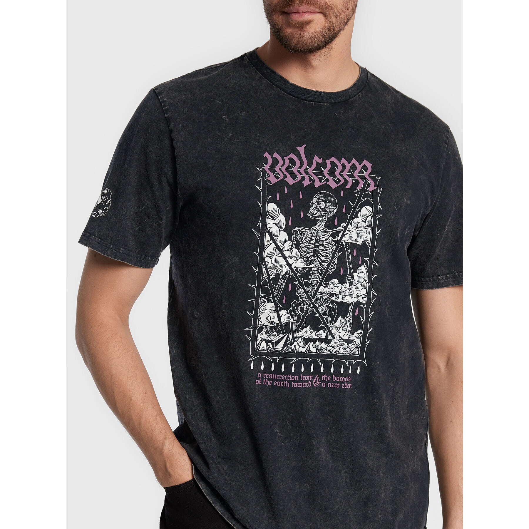 Volcom Tricou Vaderetro A5232206 Negru Modern Fit - Pled.ro