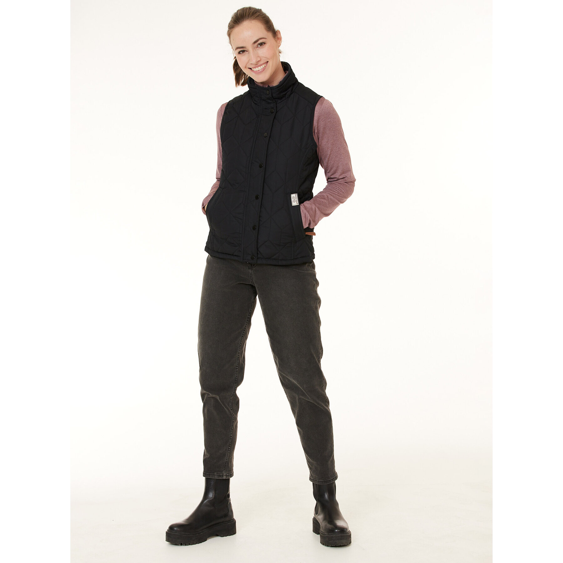 Weather Report Vestă Peggy WR213545 Negru Regular Fit - Pled.ro