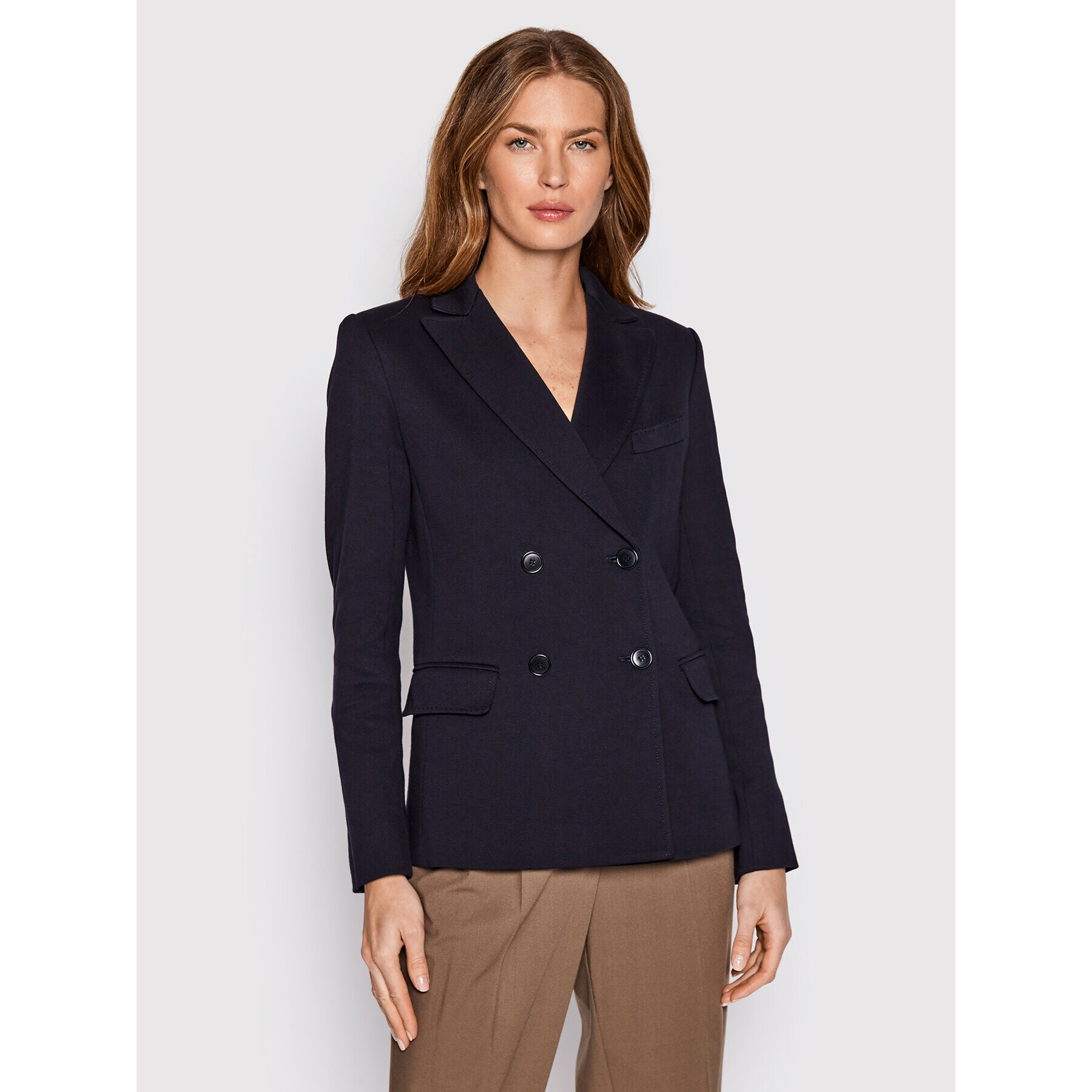 Weekend Max Mara Blazer Norcia 59160229 Bleumarin Regular Fit - Pled.ro