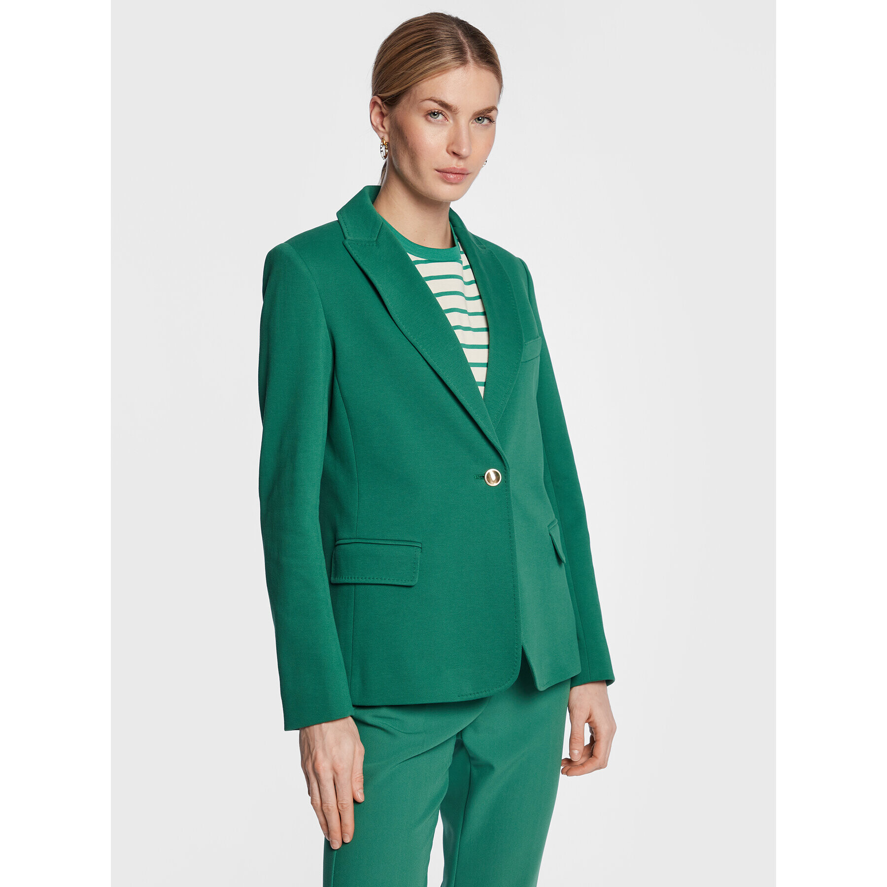 Weekend Max Mara Blazer Ravenna 23591103 Verde Regular Fit - Pled.ro