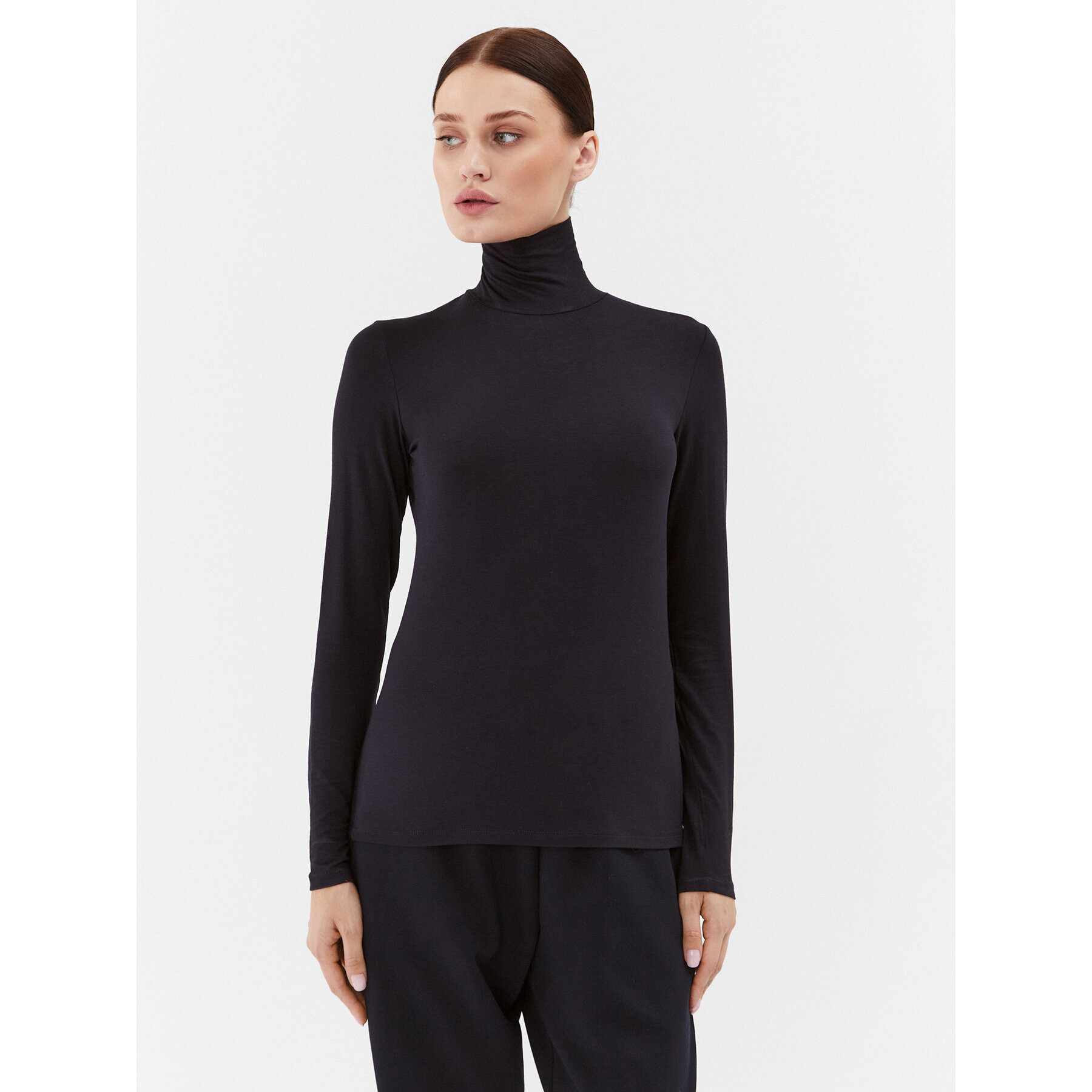 Weekend Max Mara Bluză cu gât Multif 2359460333 Bleumarin Regular Fit - Pled.ro