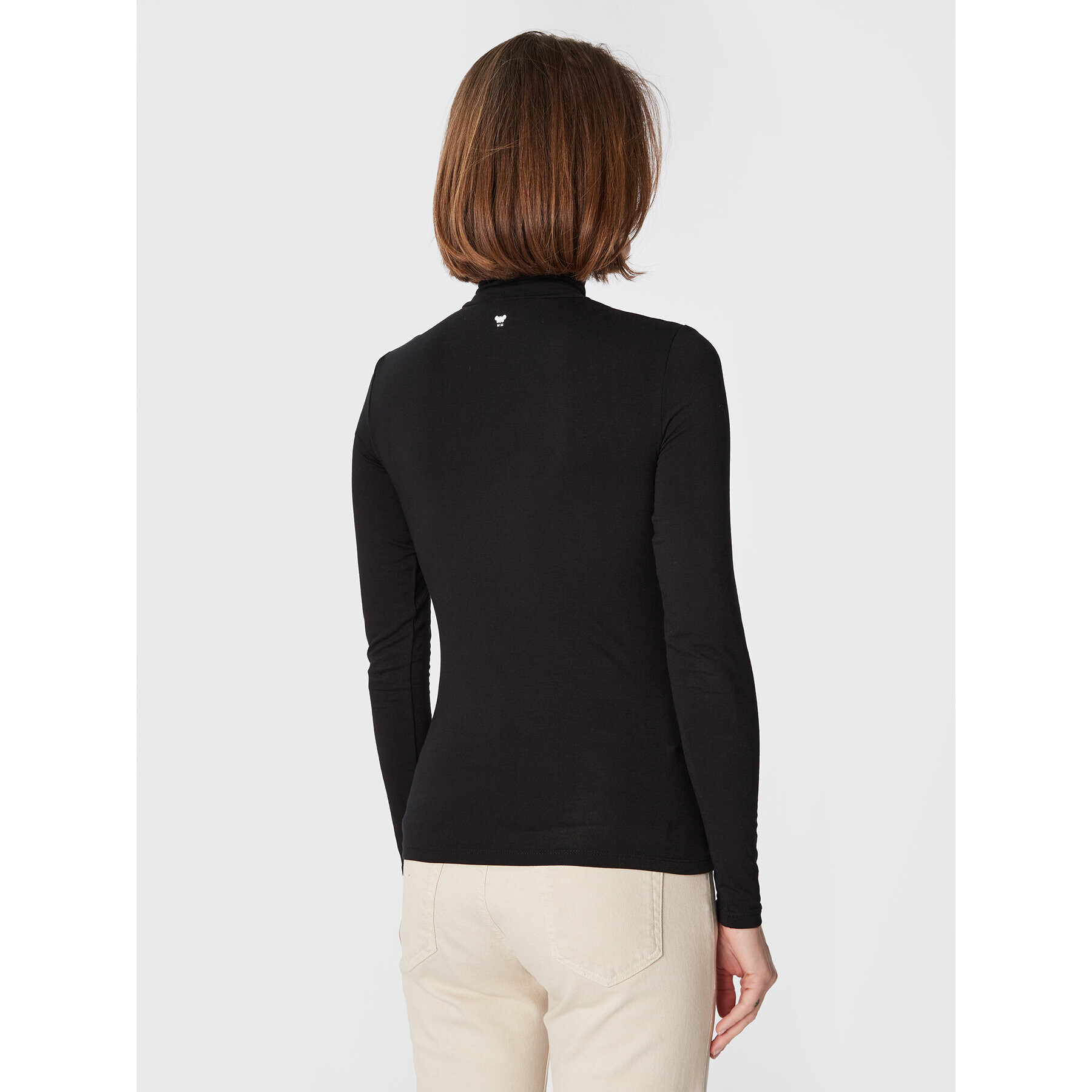 Weekend Max Mara Bluză cu gât Multif 59460123 Negru Slim Fit - Pled.ro