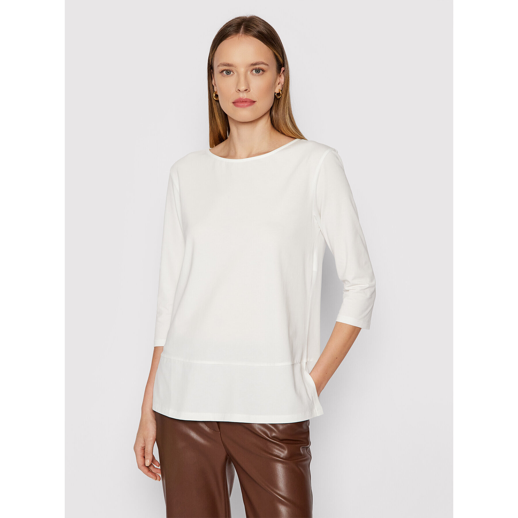 Weekend Max Mara Bluză Multia 59460919 Alb Regular Fit - Pled.ro