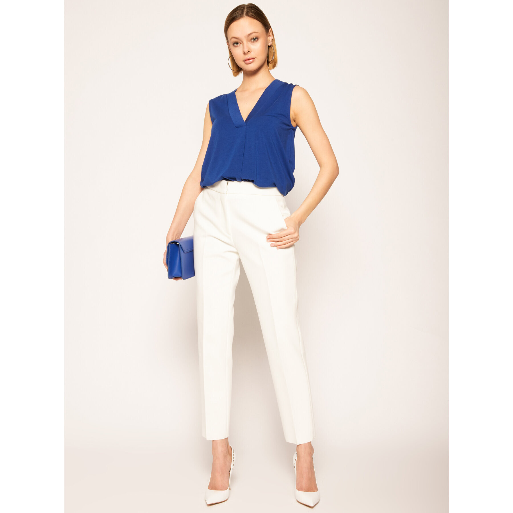 Weekend Max Mara Bluză Multic 59410501 Bleumarin Regular Fit - Pled.ro