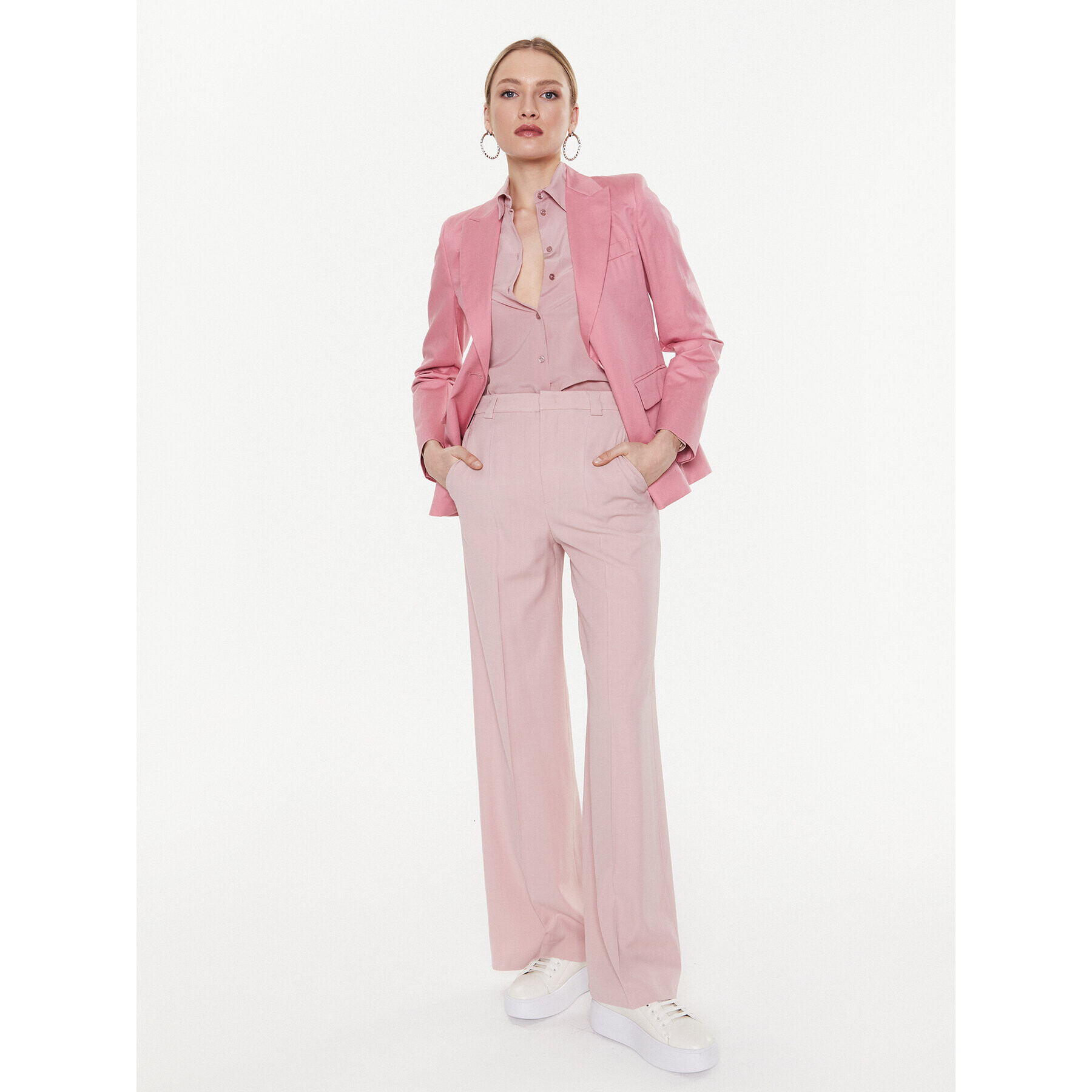 Weekend Max Mara Cămașă Geo 23511105 Roz Regular Fit - Pled.ro