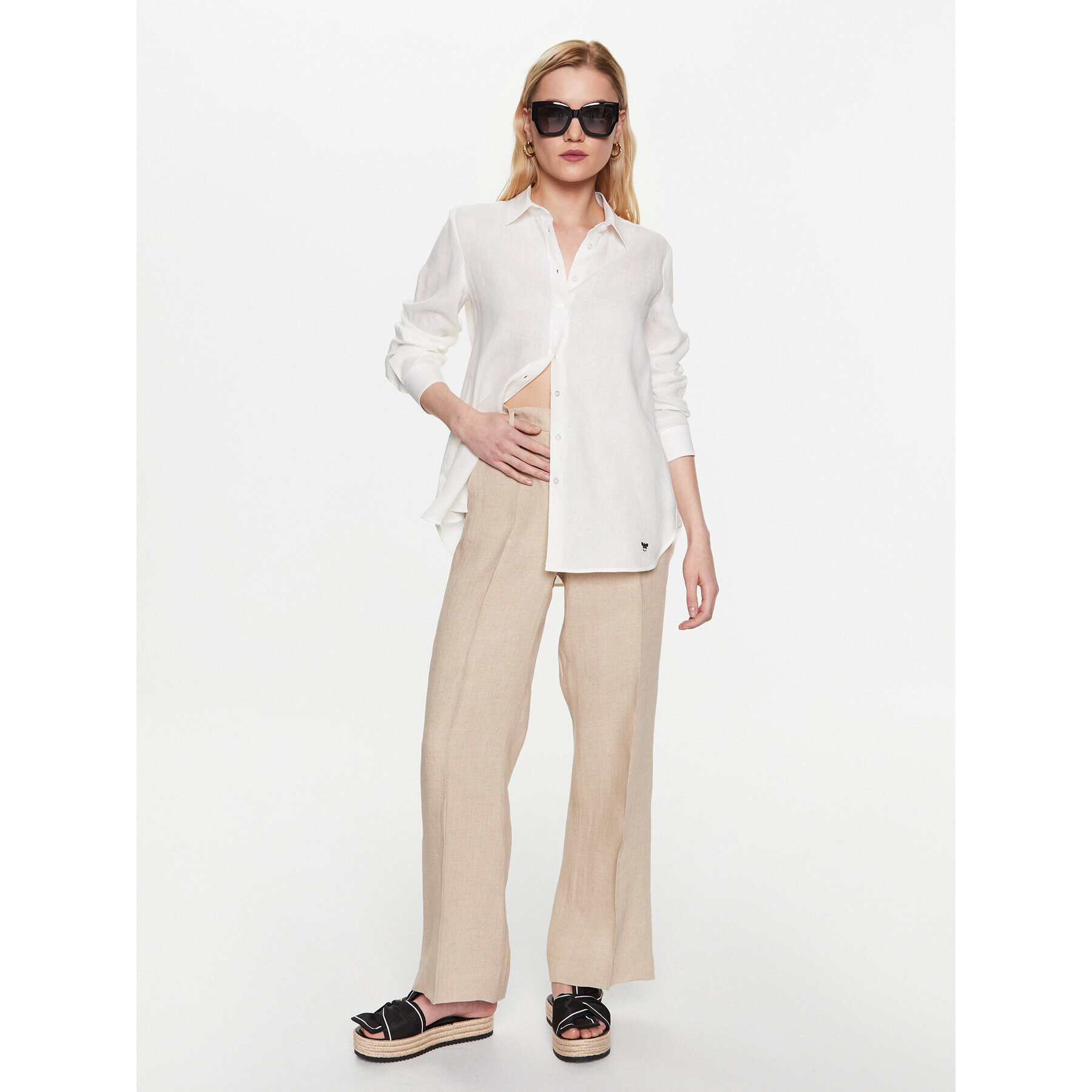 Weekend Max Mara Cămașă Warner 2351110531 Écru Regular Fit - Pled.ro