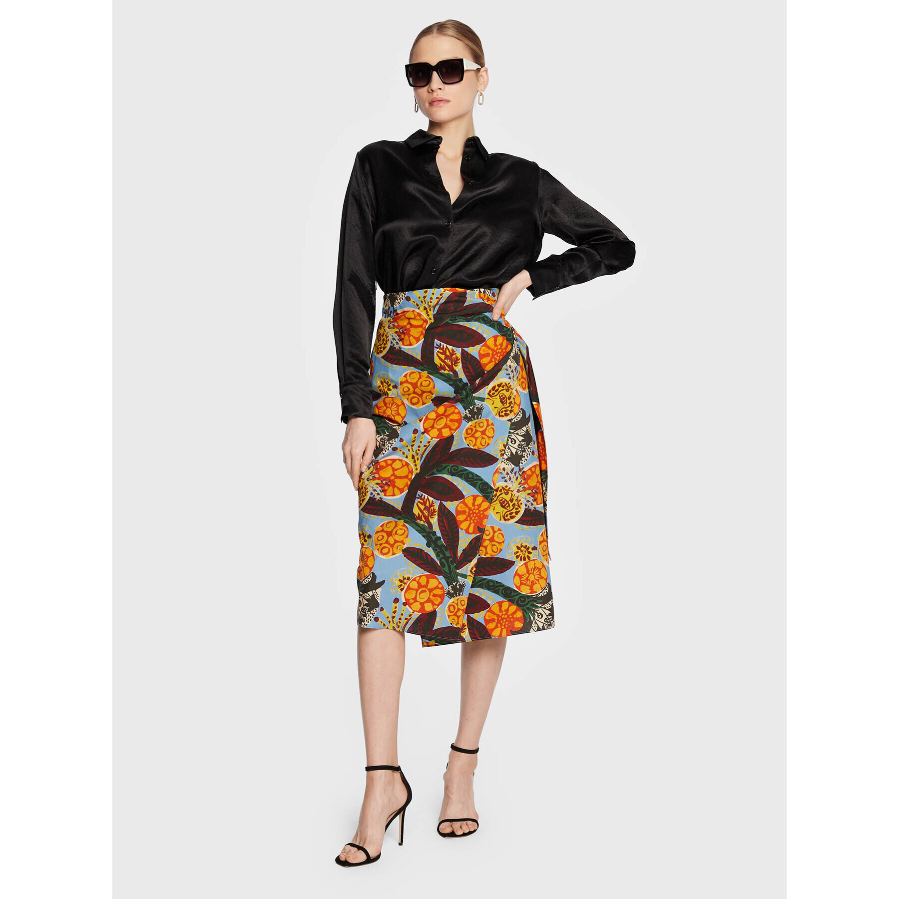 Weekend Max Mara Fustă midi Fiore 23510103 Colorat Regular Fit - Pled.ro