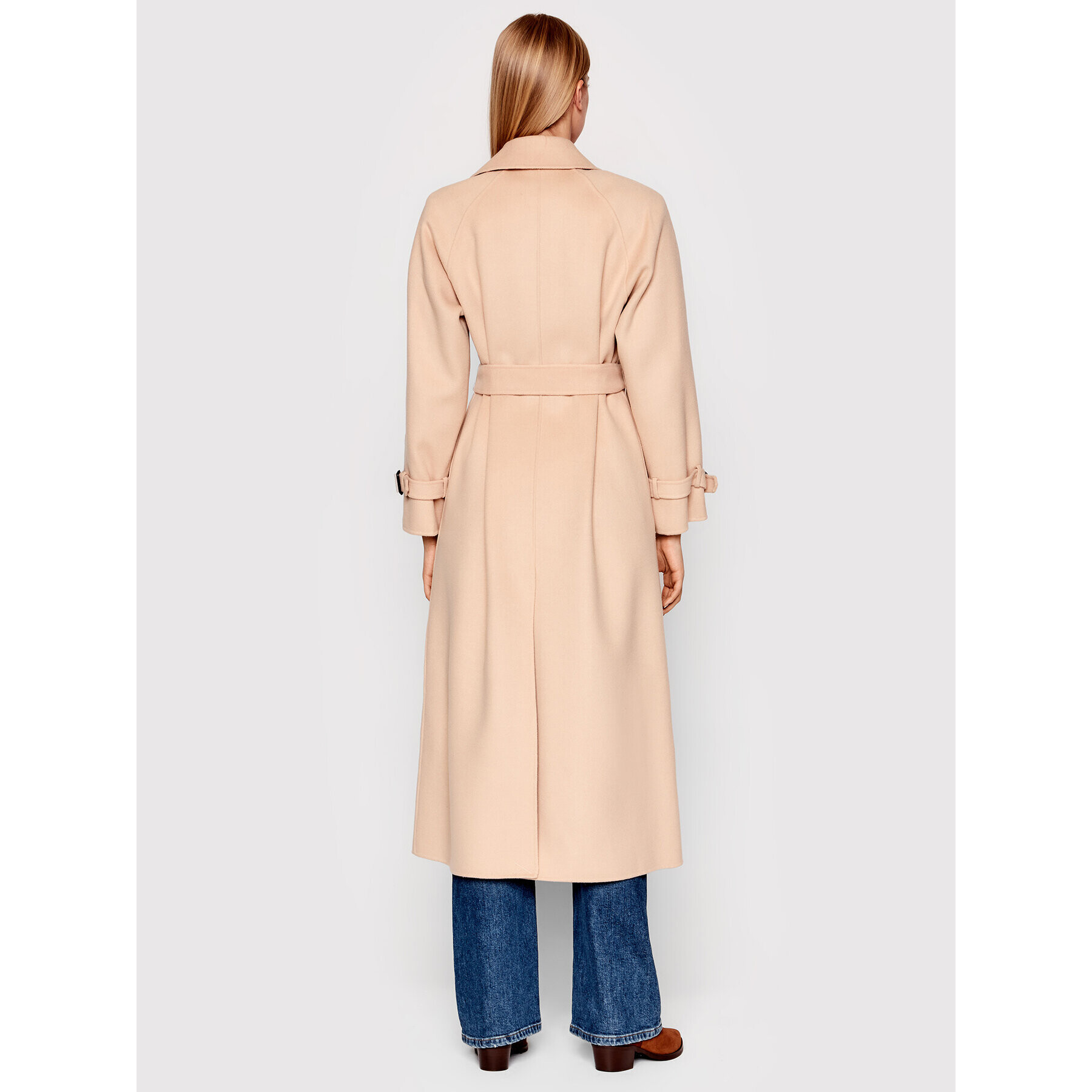 Weekend Max Mara Palton de lână Belgica 50110227 Bej Regular Fit - Pled.ro