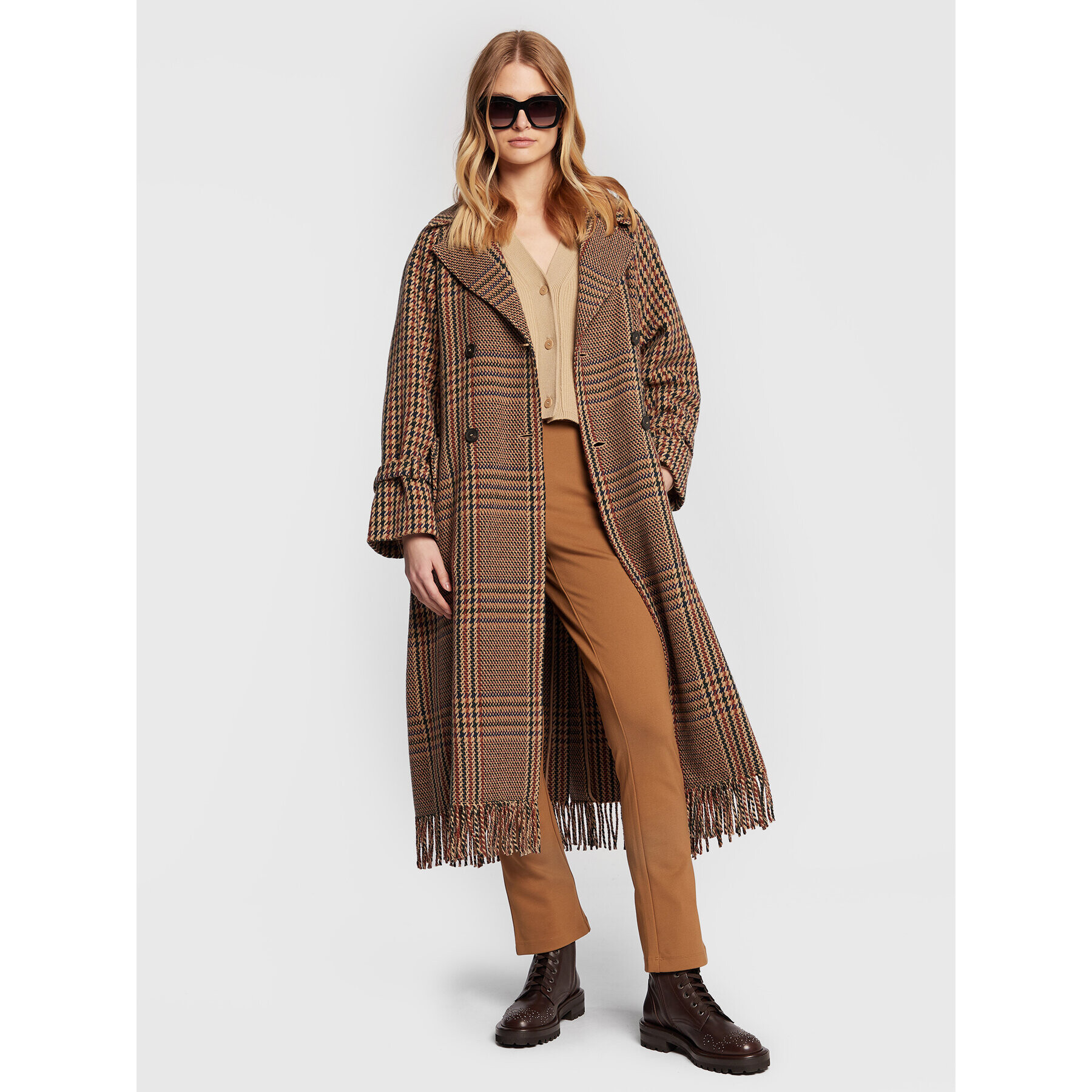 Weekend Max Mara Palton de lână Cartone 50161323 Maro Regular Fit - Pled.ro