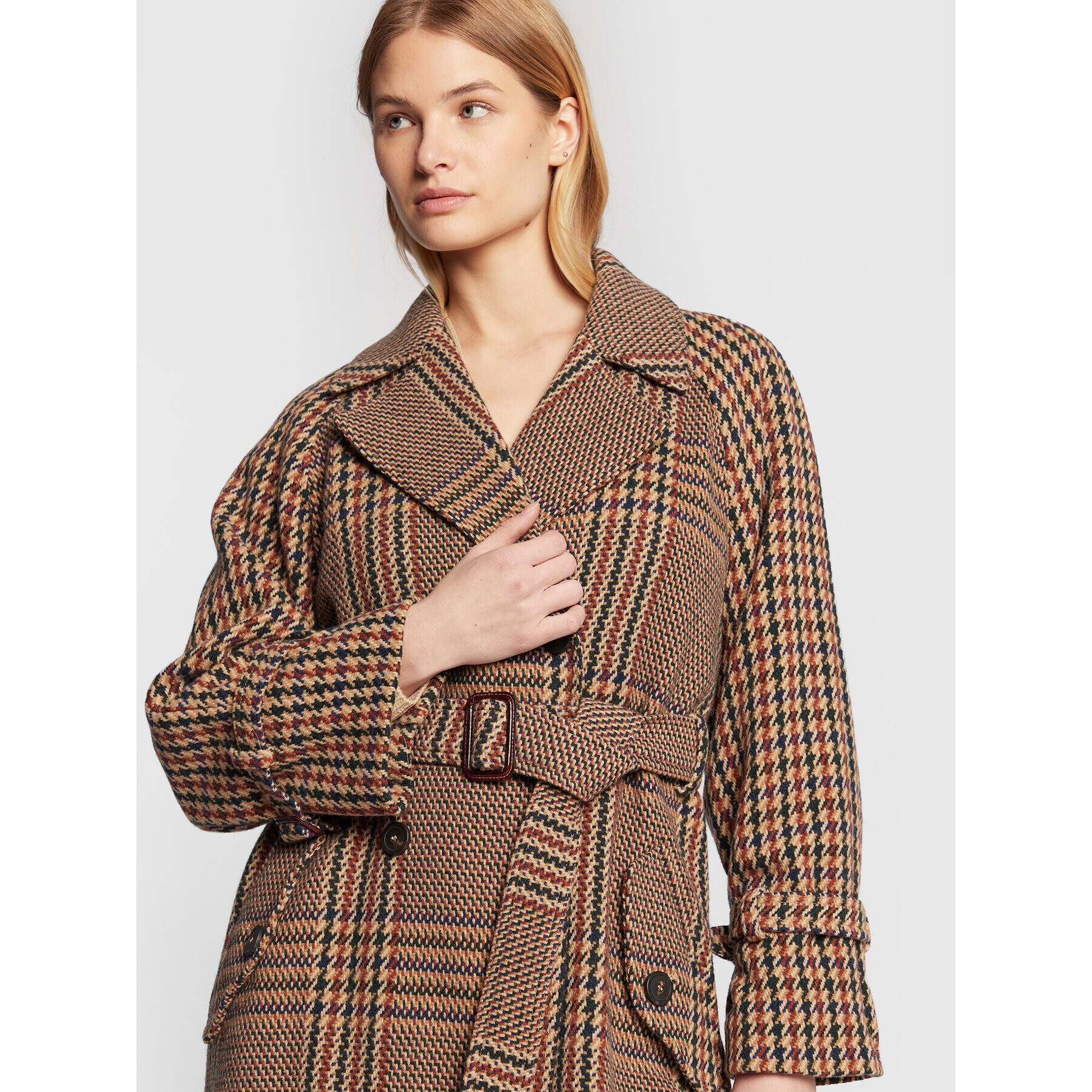 Weekend Max Mara Palton de lână Cartone 50161323 Maro Regular Fit - Pled.ro