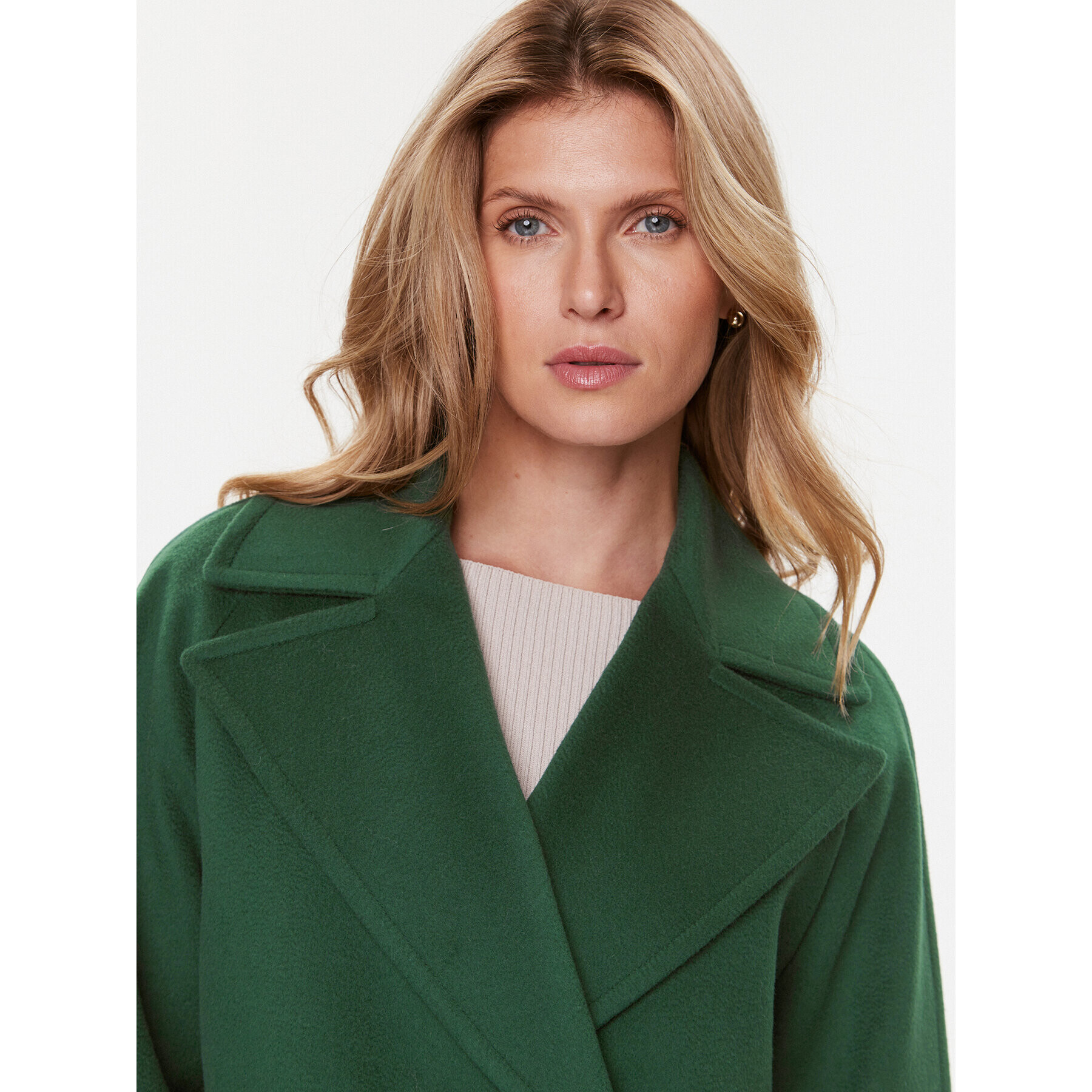 Weekend Max Mara Palton de lână Novella 2350160833 Verde Oversize - Pled.ro