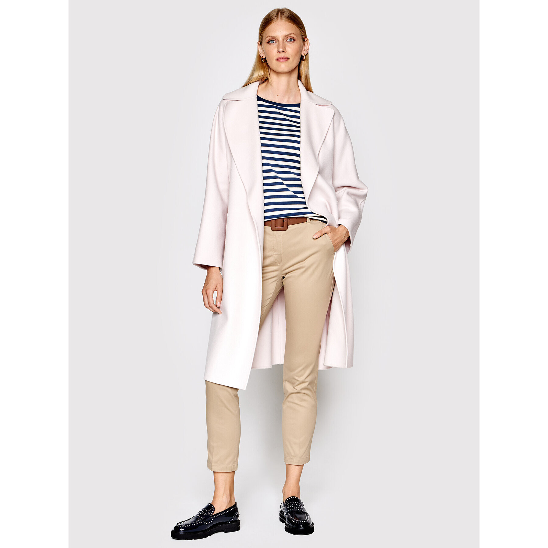 Weekend Max Mara Palton de lână Rovo 50160329 Écru Regular Fit - Pled.ro