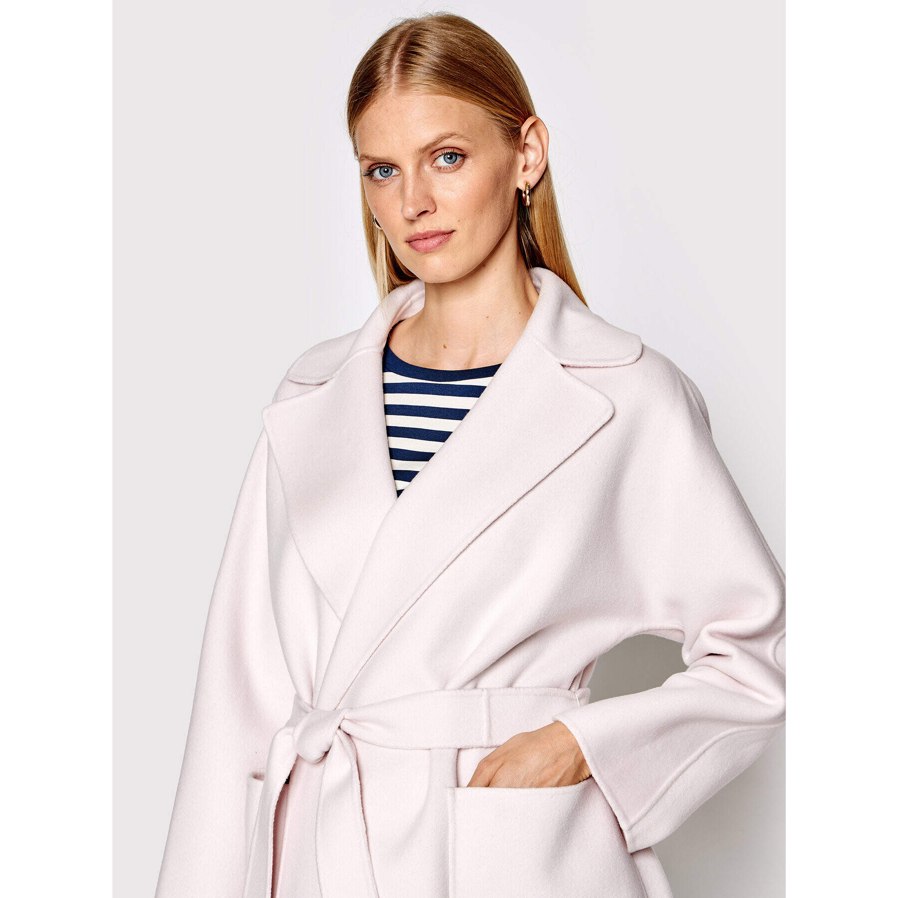 Weekend Max Mara Palton de lână Rovo 50160329 Écru Regular Fit - Pled.ro