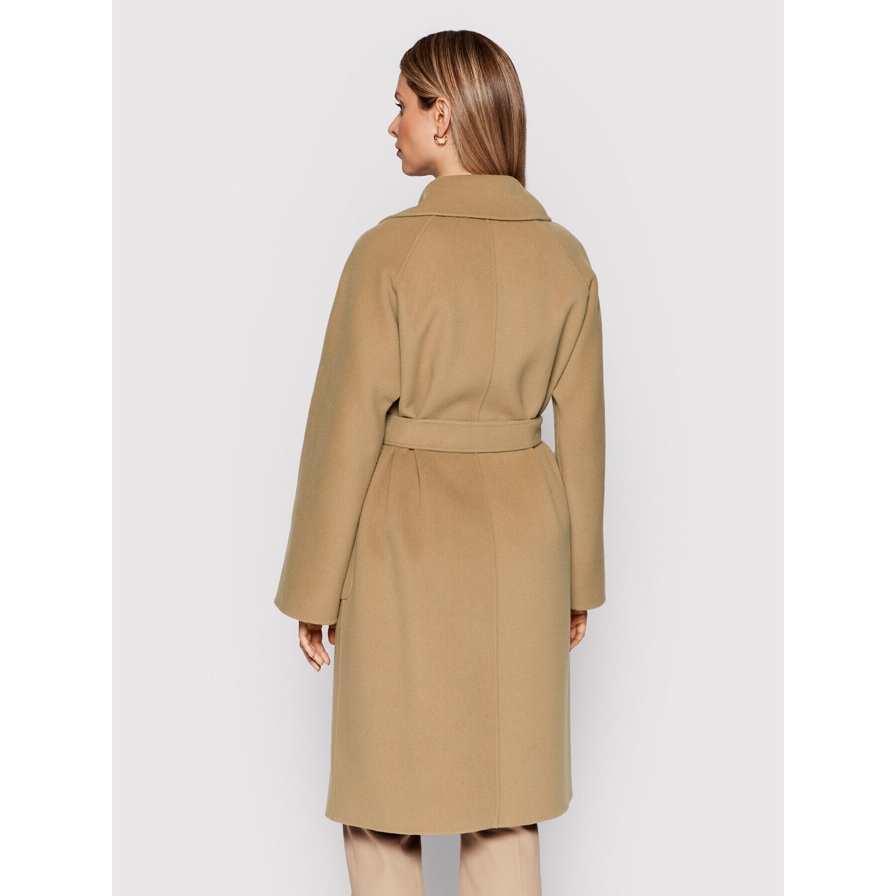 Weekend Max Mara Palton de lână Rovo 50160329 Maro Relaxed Fit - Pled.ro