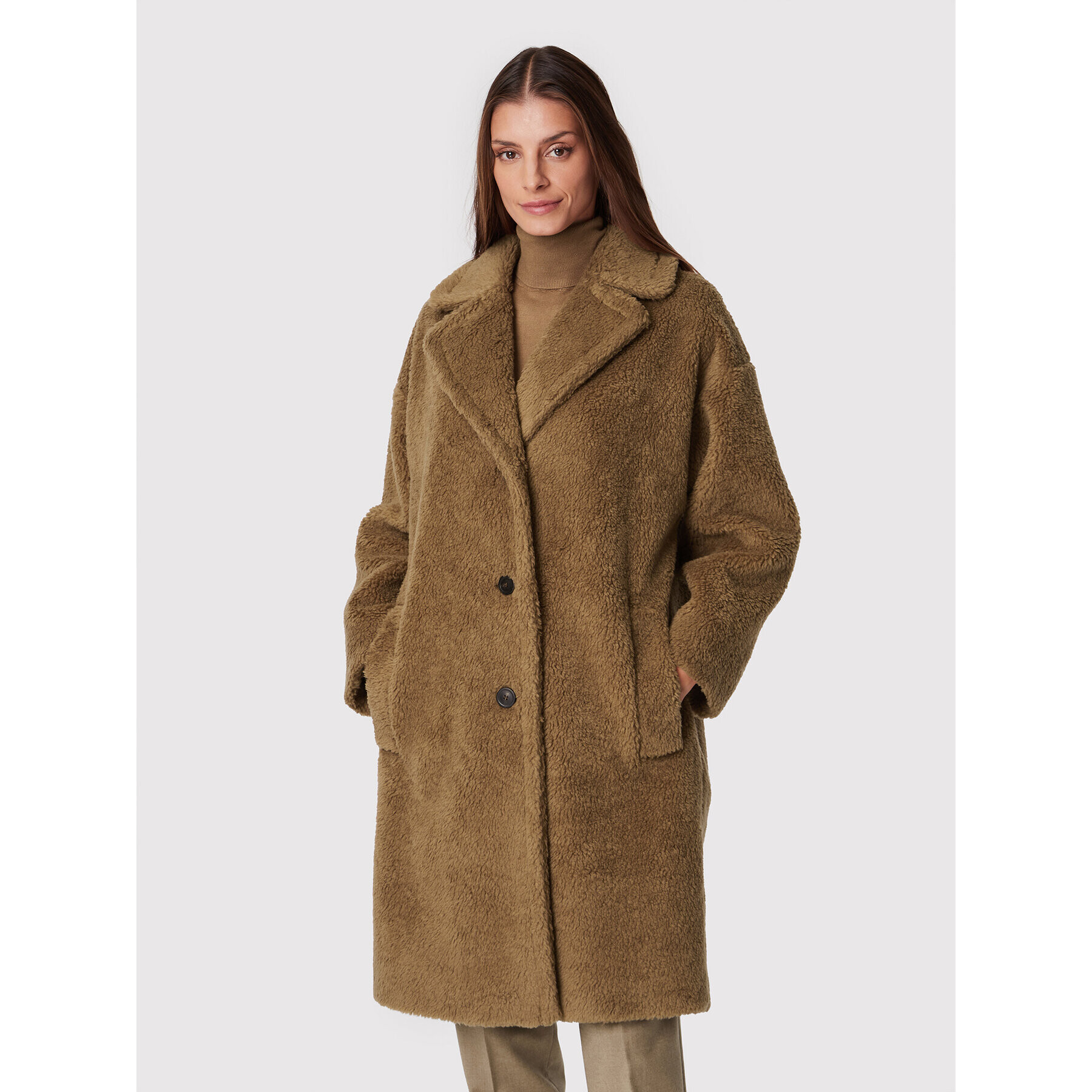 Weekend Max Mara Palton de lână Salmone 50160323 Maro Regular Fit - Pled.ro