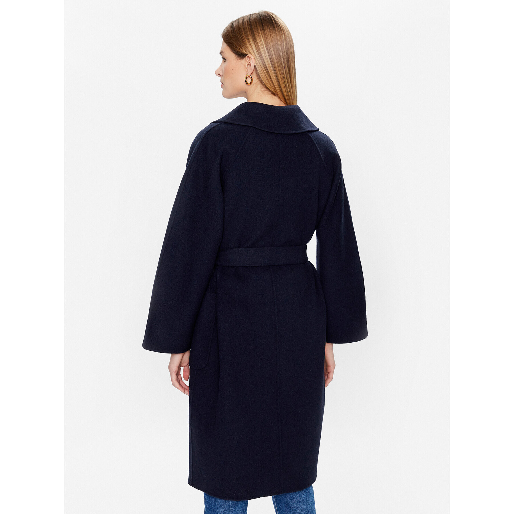 Weekend Max Mara Palton de lână Selz 23501103 Bleumarin Regular Fit - Pled.ro