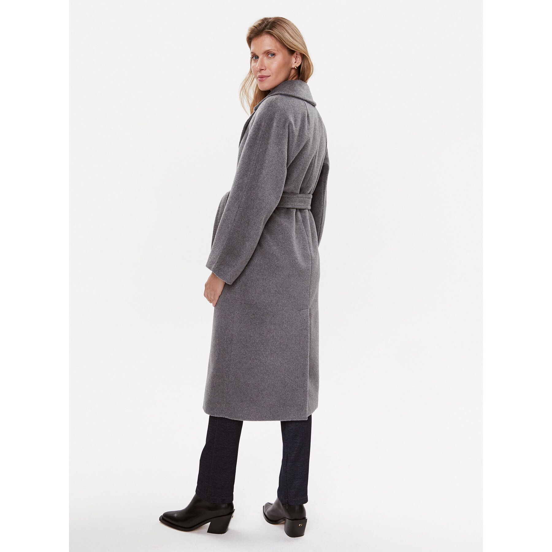 Weekend Max Mara Palton de lână Tempera 2350161233 Gri Regular Fit - Pled.ro