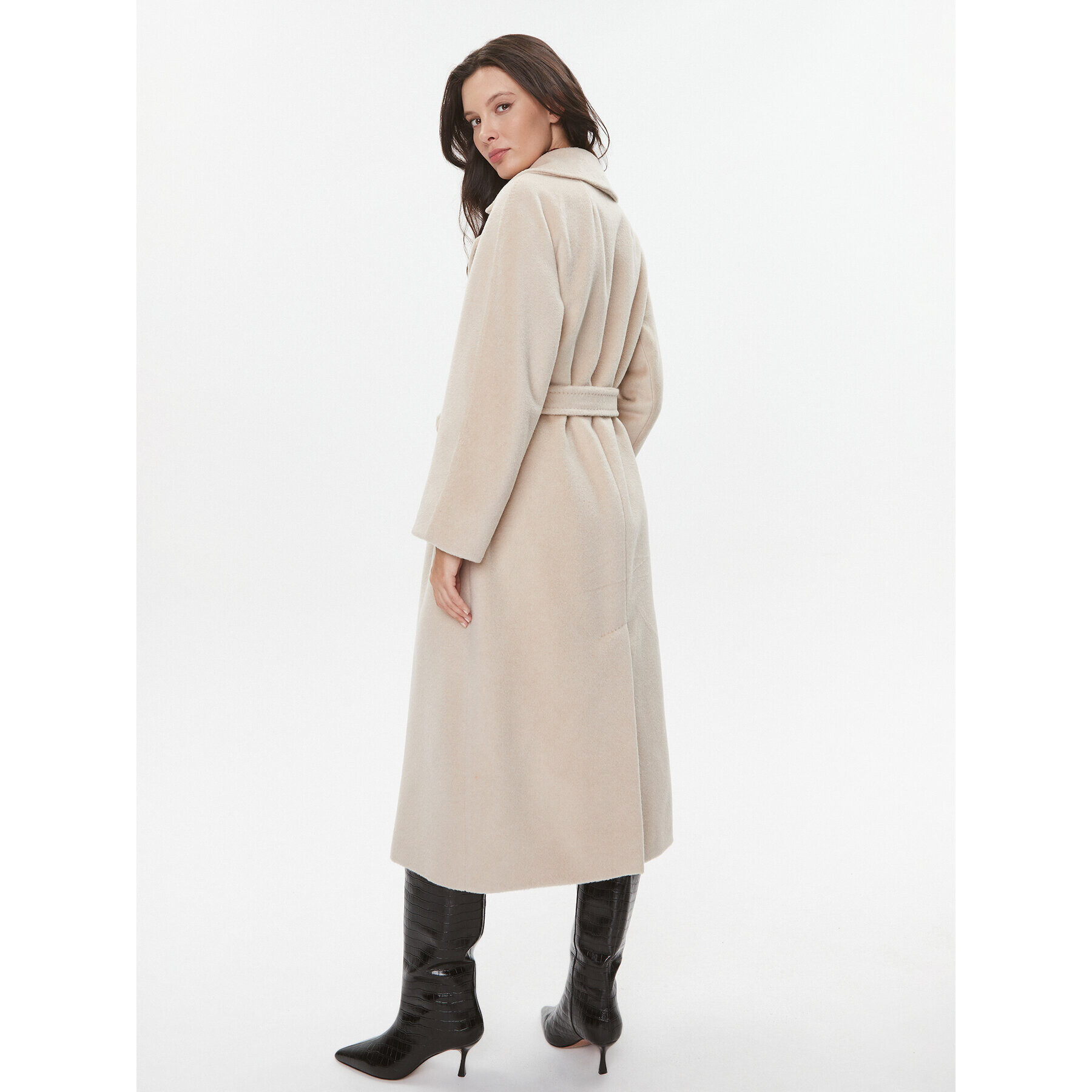 Weekend Max Mara Palton de lână Tempera 2350161233650 Écru Regular Fit - Pled.ro