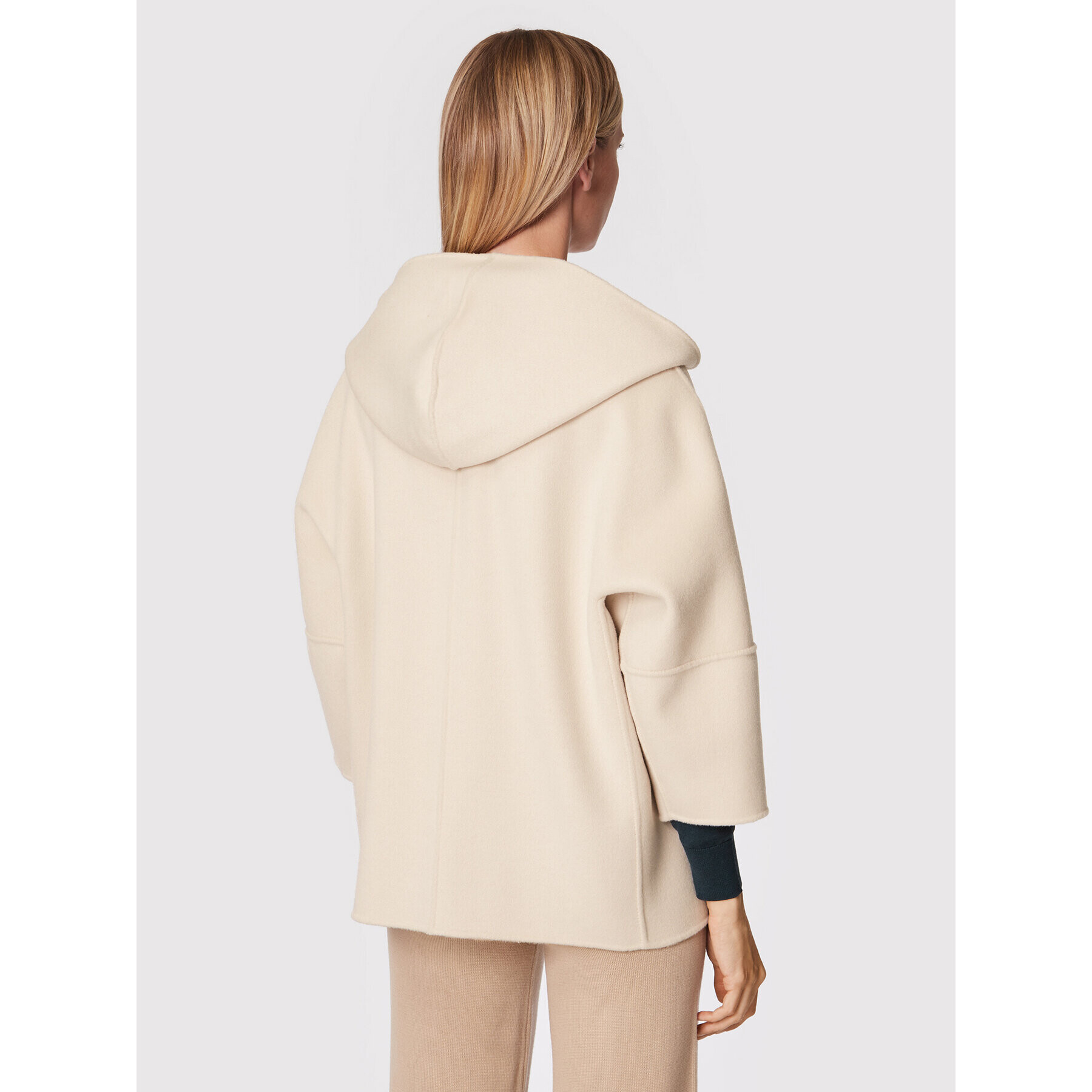 Weekend Max Mara Palton de lână Grana 50860329 Bej Relaxed Fit - Pled.ro