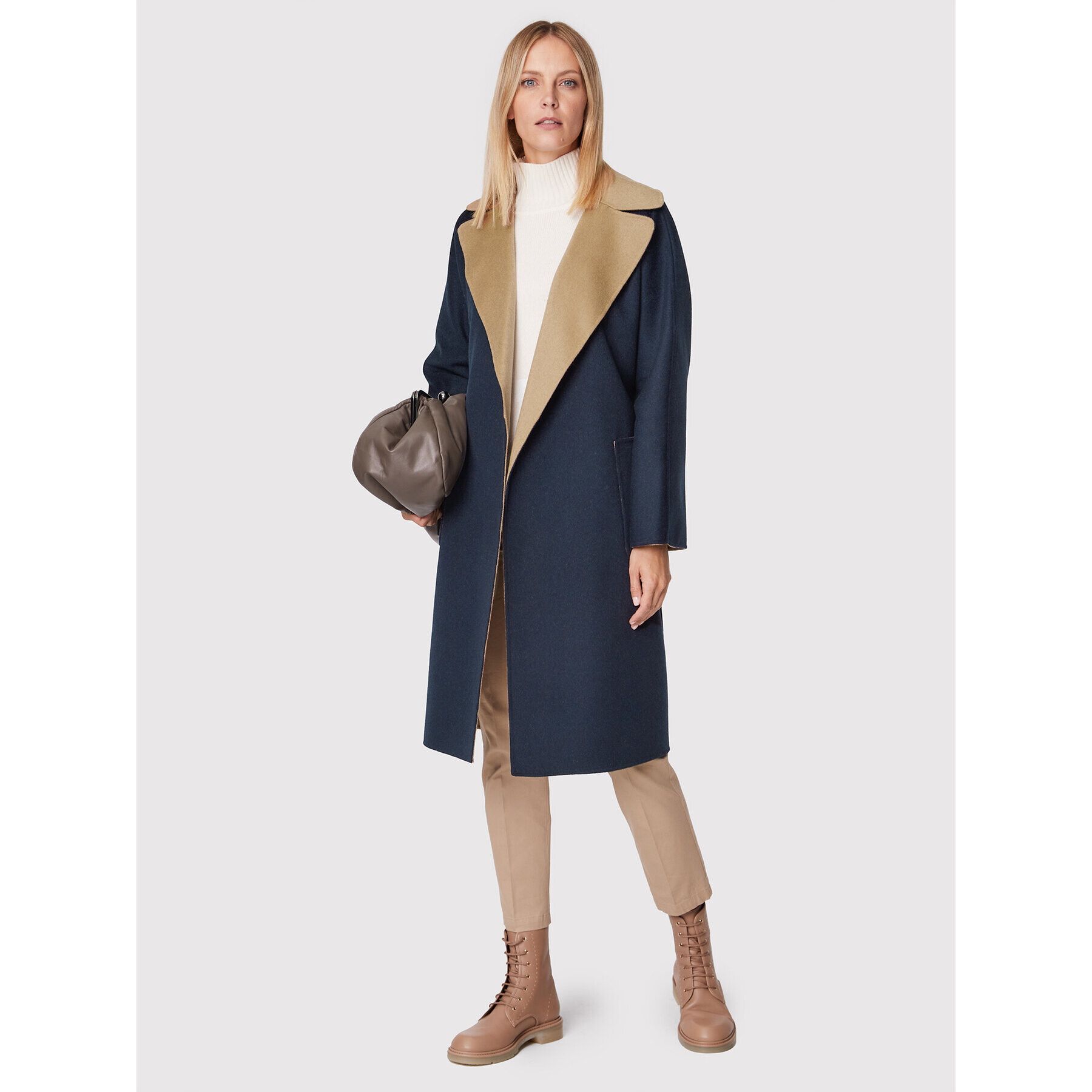 Weekend Max Mara Palton de lână Rail 50160429 Colorat Relaxed Fit - Pled.ro