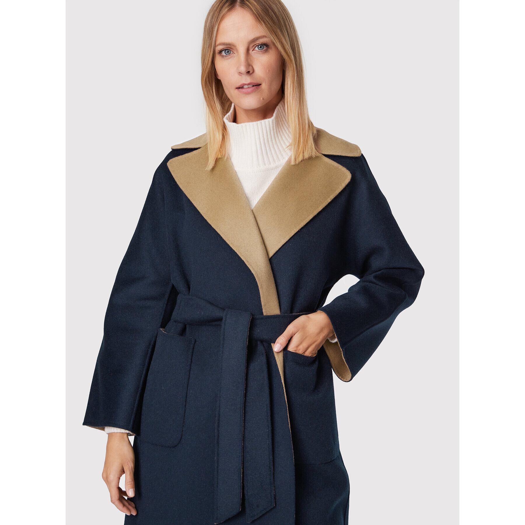 Weekend Max Mara Palton de lână Rail 50160429 Colorat Relaxed Fit - Pled.ro