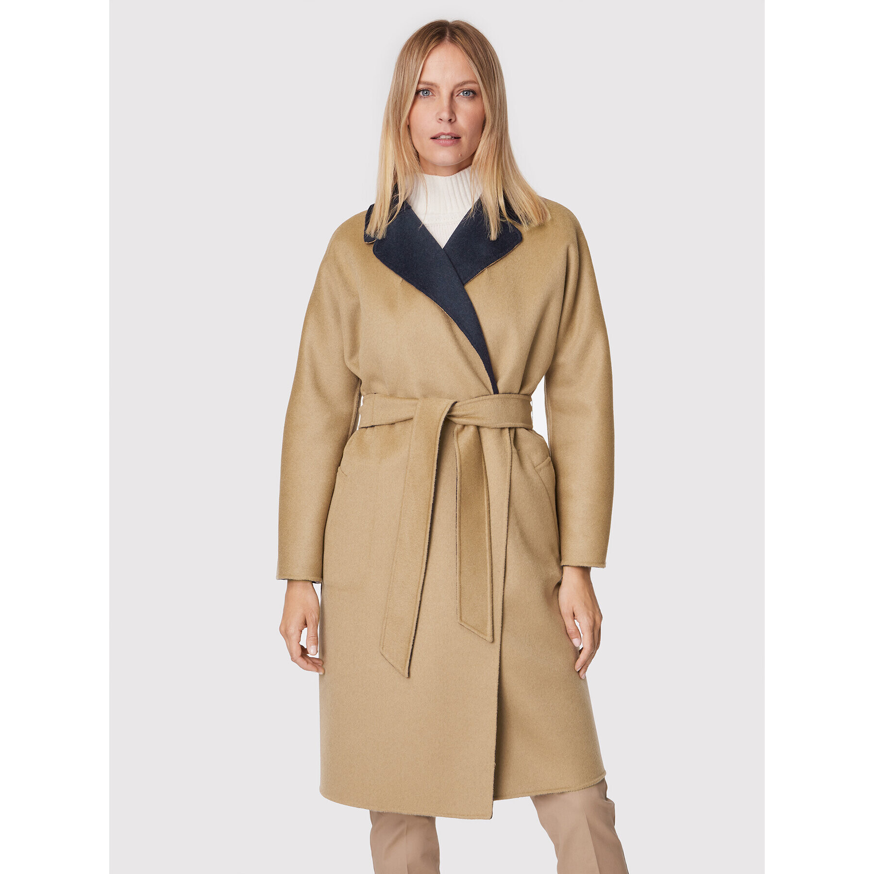 Weekend Max Mara Palton de lână Rail 50160429 Colorat Relaxed Fit - Pled.ro