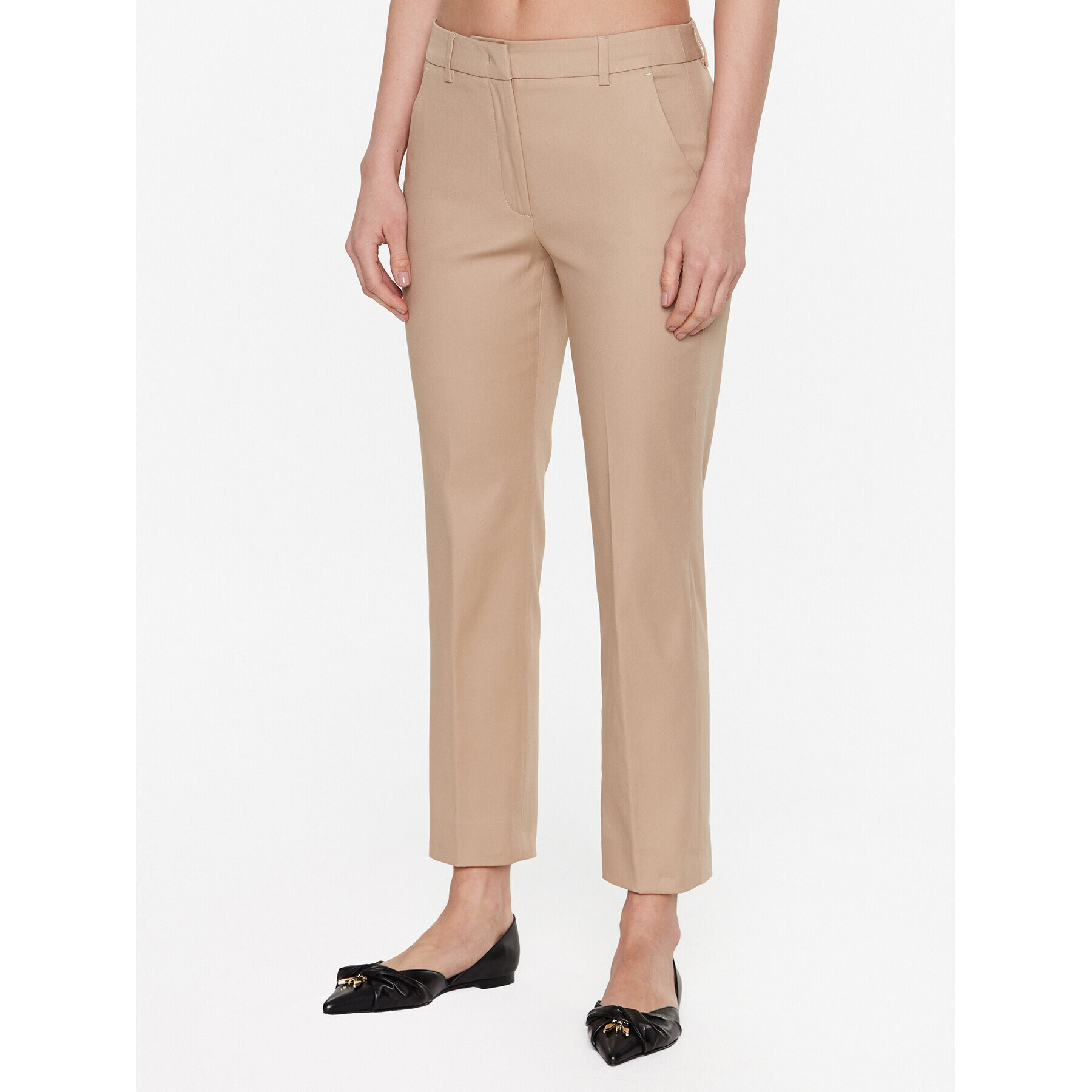 Weekend Max Mara Pantaloni chino Vite 23513104 Bej Slim Fit - Pled.ro