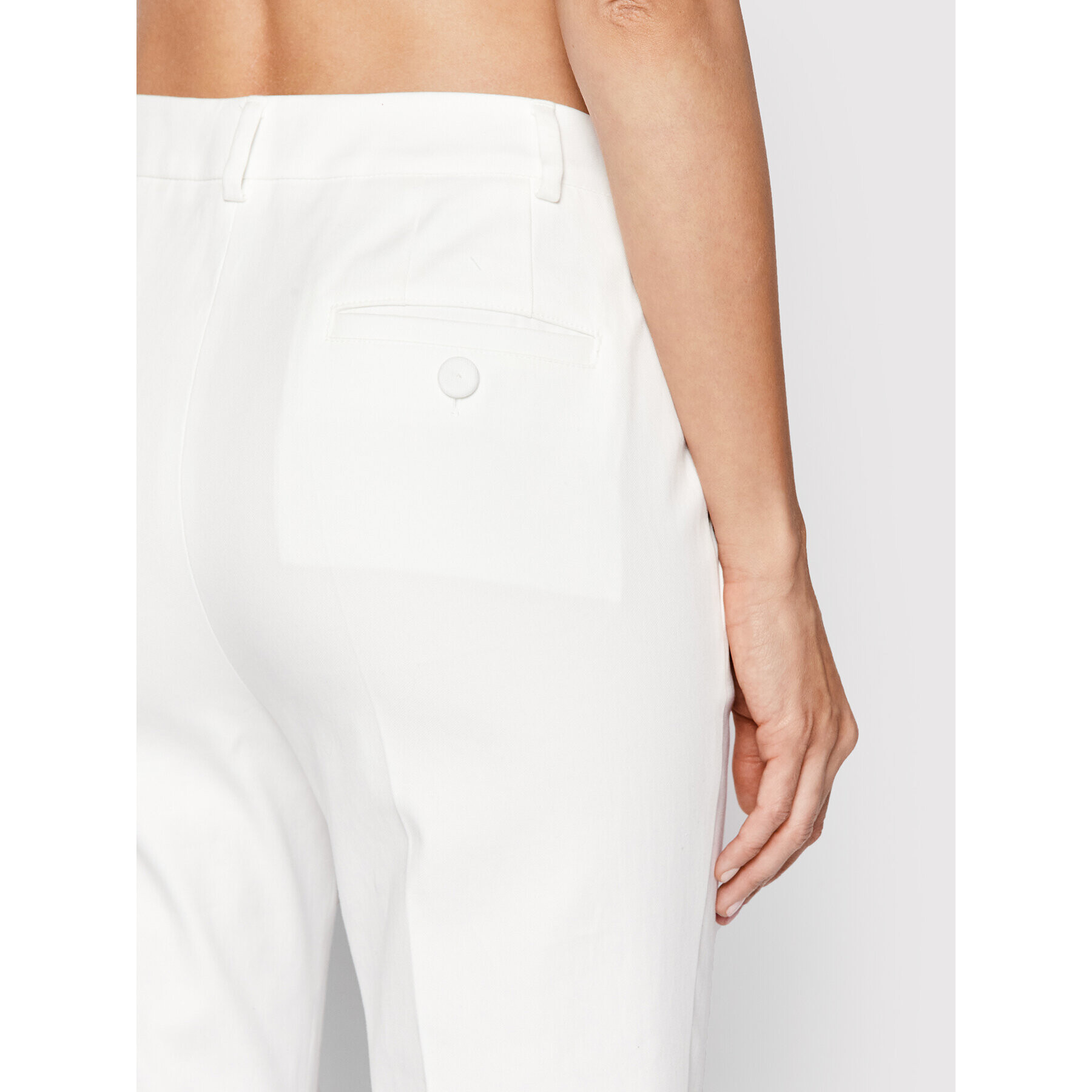 Weekend Max Mara Pantaloni chino Zeda 51310227 Alb Regular Fit - Pled.ro