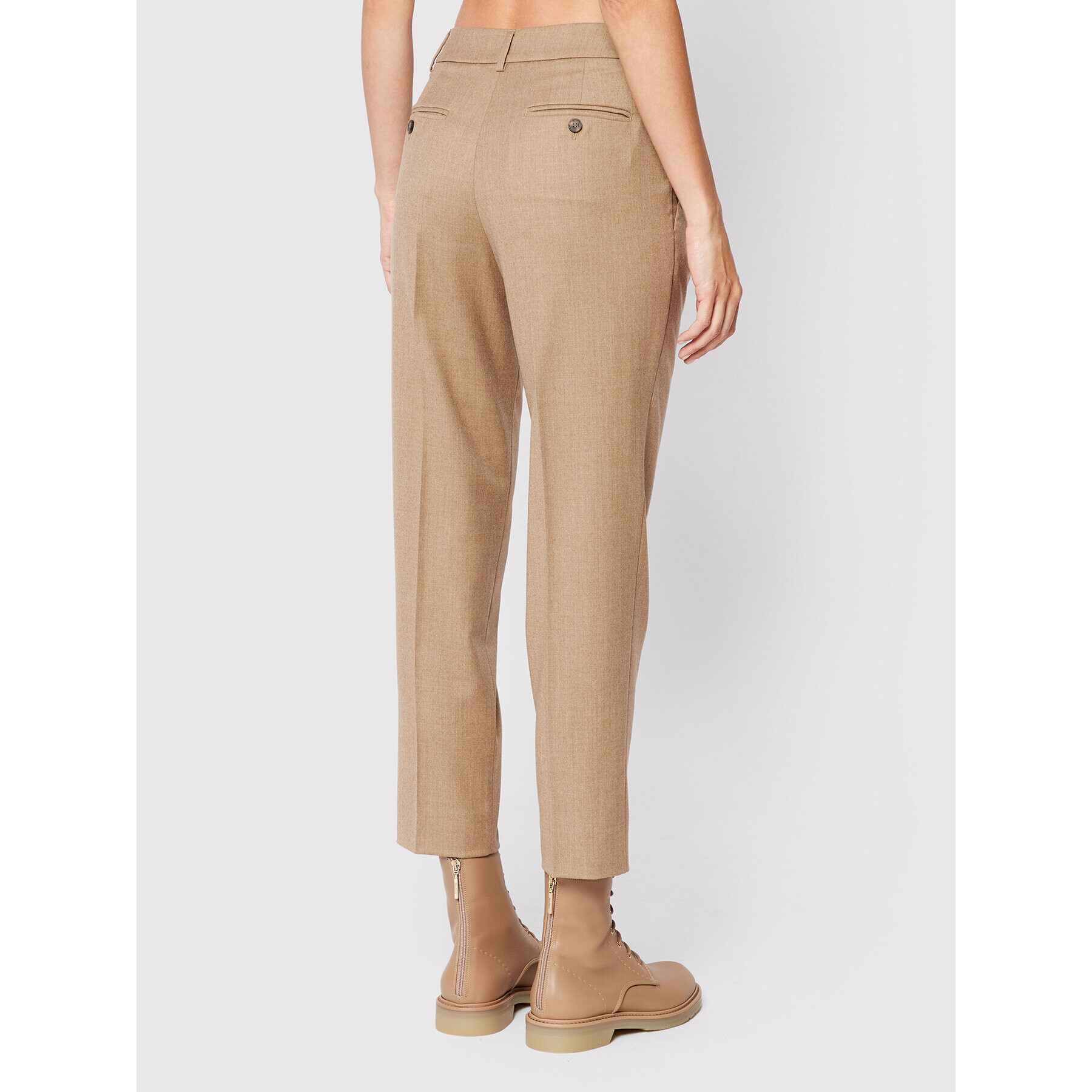 Weekend Max Mara Pantaloni din material Bussola 51360523 Bej Regular Fit - Pled.ro