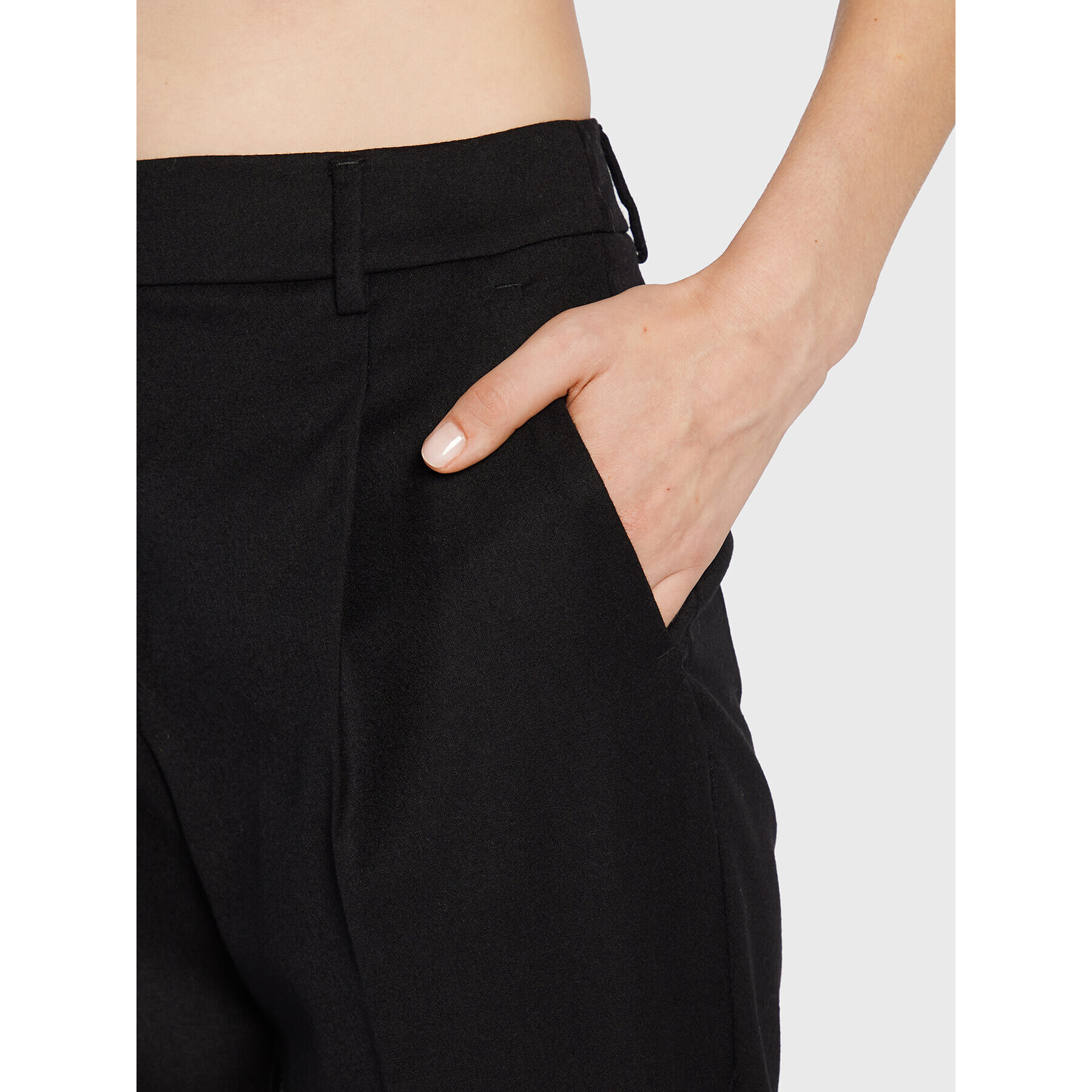 Weekend Max Mara Pantaloni din material Bussola 51360523 Negru Regular Fit - Pled.ro