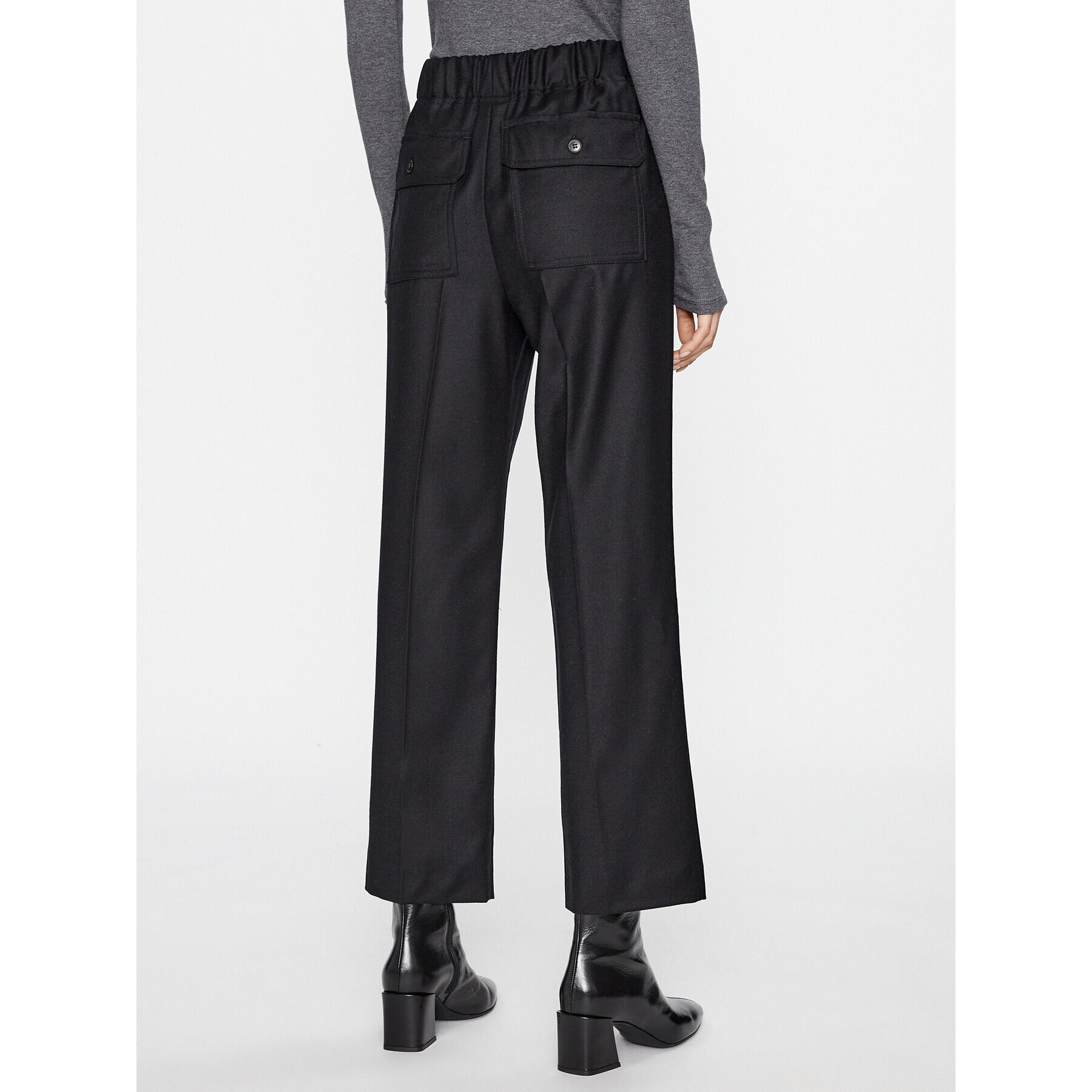 Weekend Max Mara Pantaloni din material Cambra 2351360833 Negru Regular Fit - Pled.ro