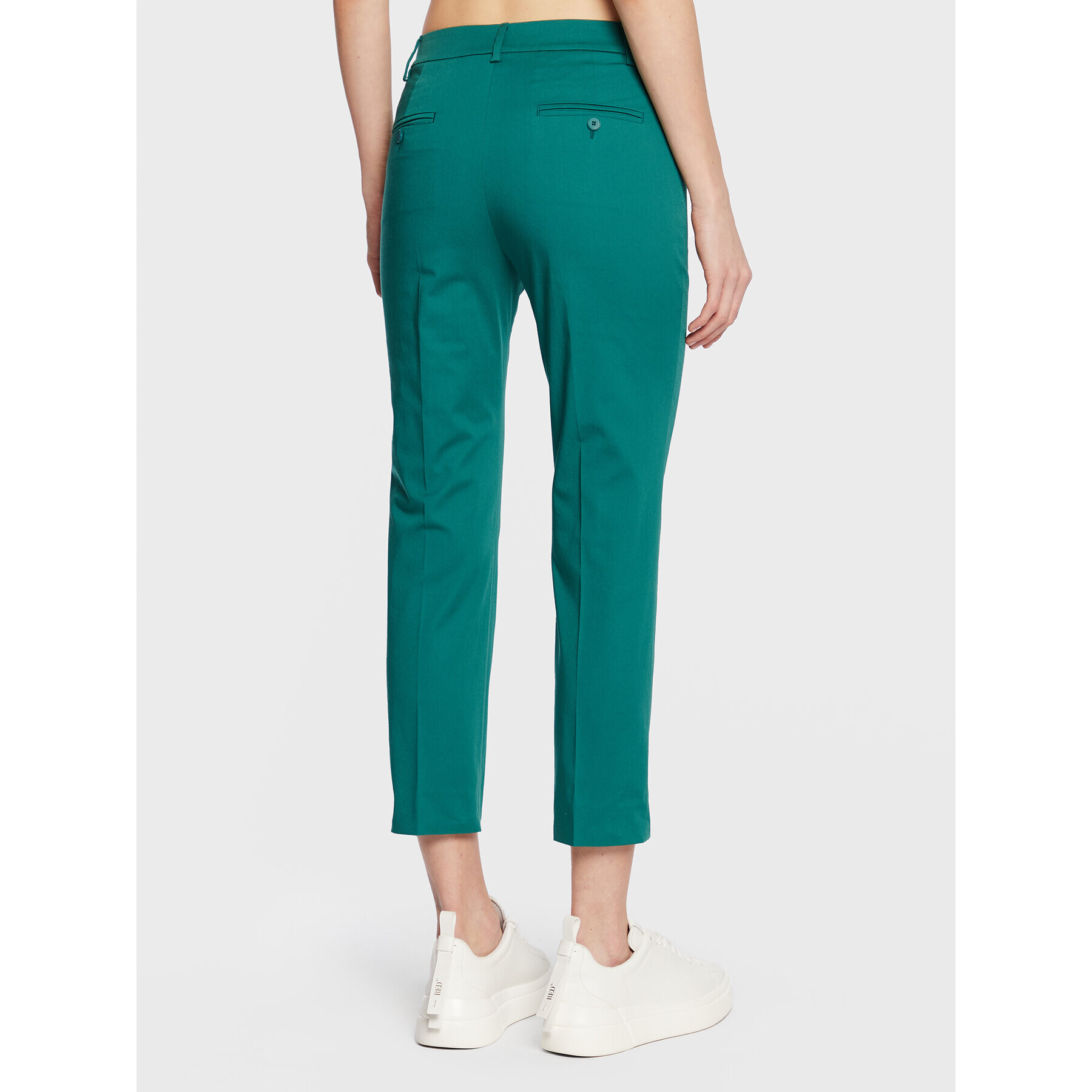 Weekend Max Mara Pantaloni din material Cecco 2351310631 Verde Slim Fit - Pled.ro