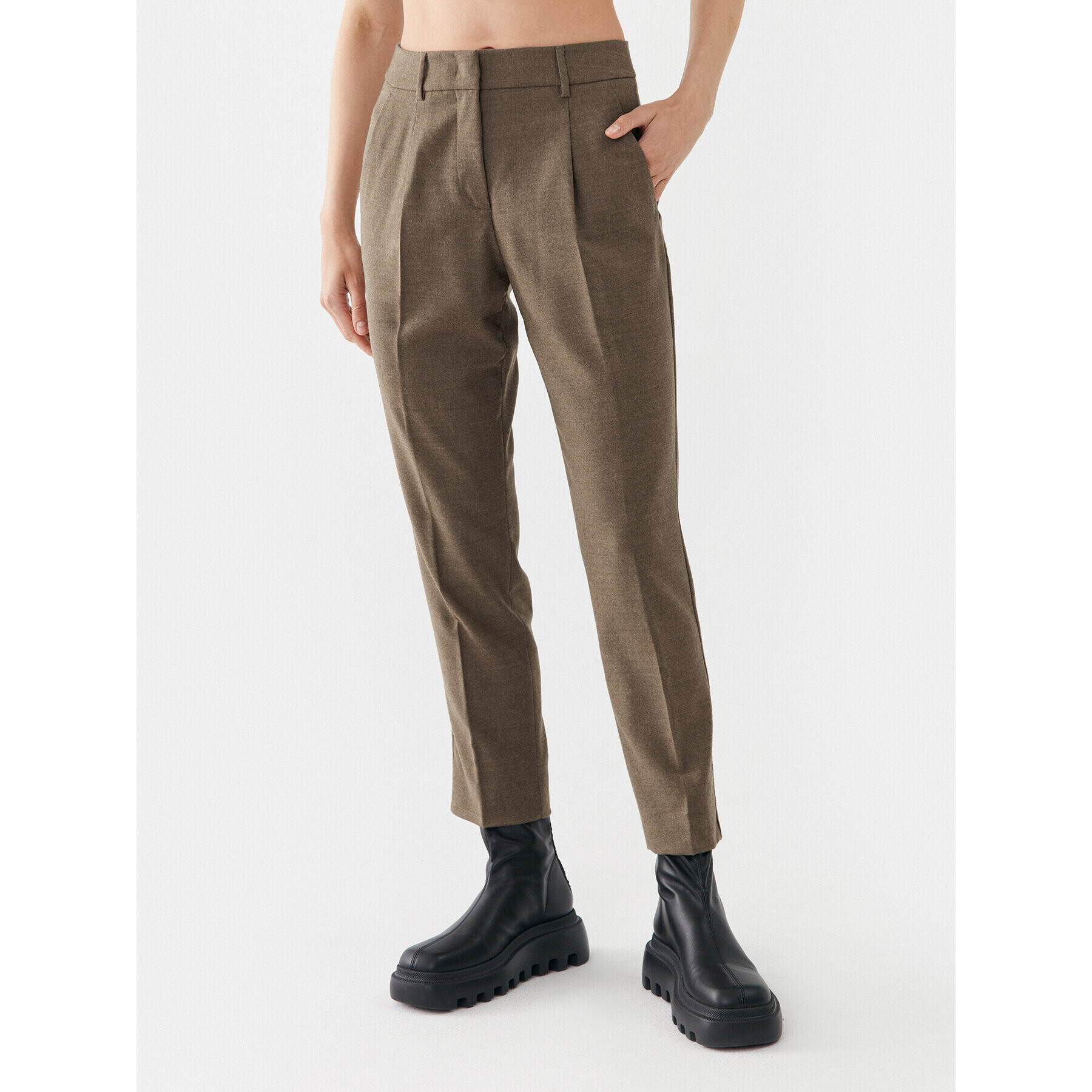 Weekend Max Mara Pantaloni din material Freccia 2351361133 Maro Slim Fit - Pled.ro