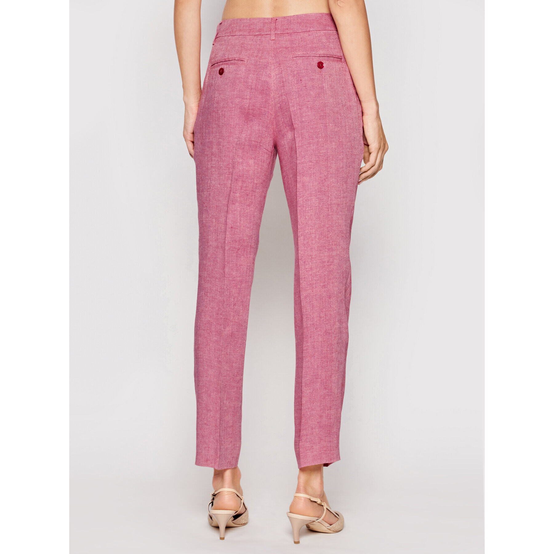 Weekend Max Mara Pantaloni din material Manna 51310411 Roz Regular Fit - Pled.ro