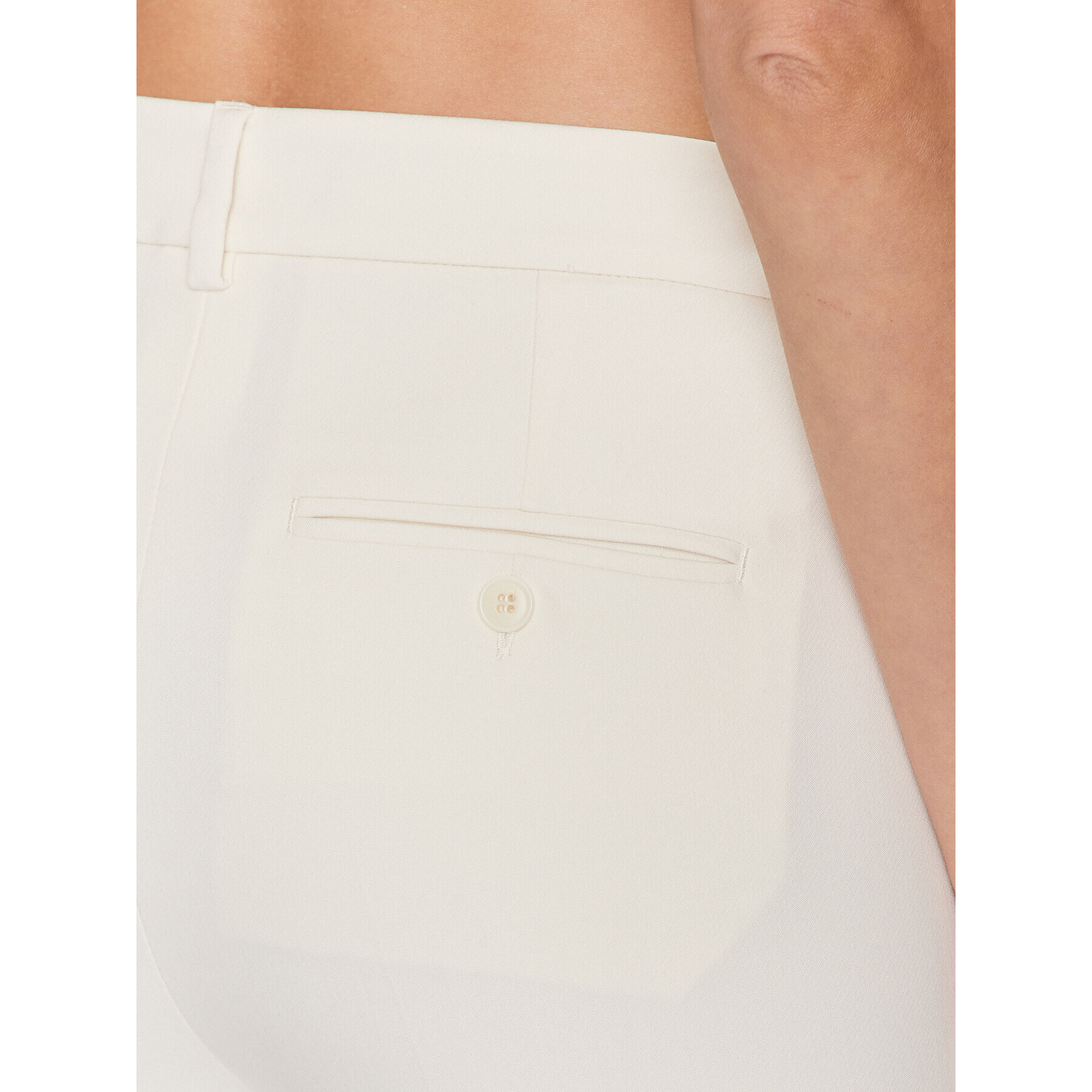 Weekend Max Mara Pantaloni din material Patata 23513605 Écru Slim Fit - Pled.ro