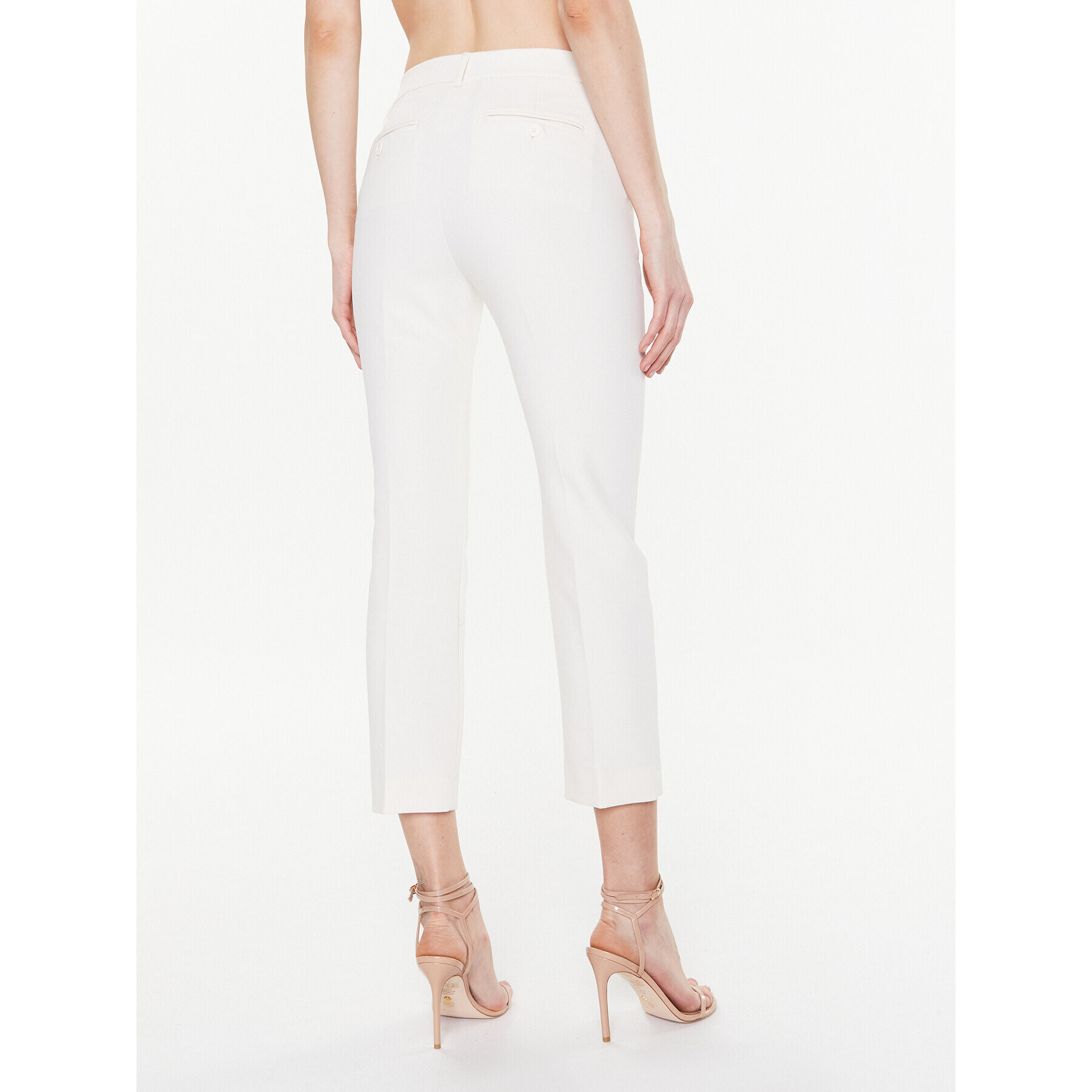 Weekend Max Mara Pantaloni din material Rana 2351310137 Écru Slim Fit - Pled.ro