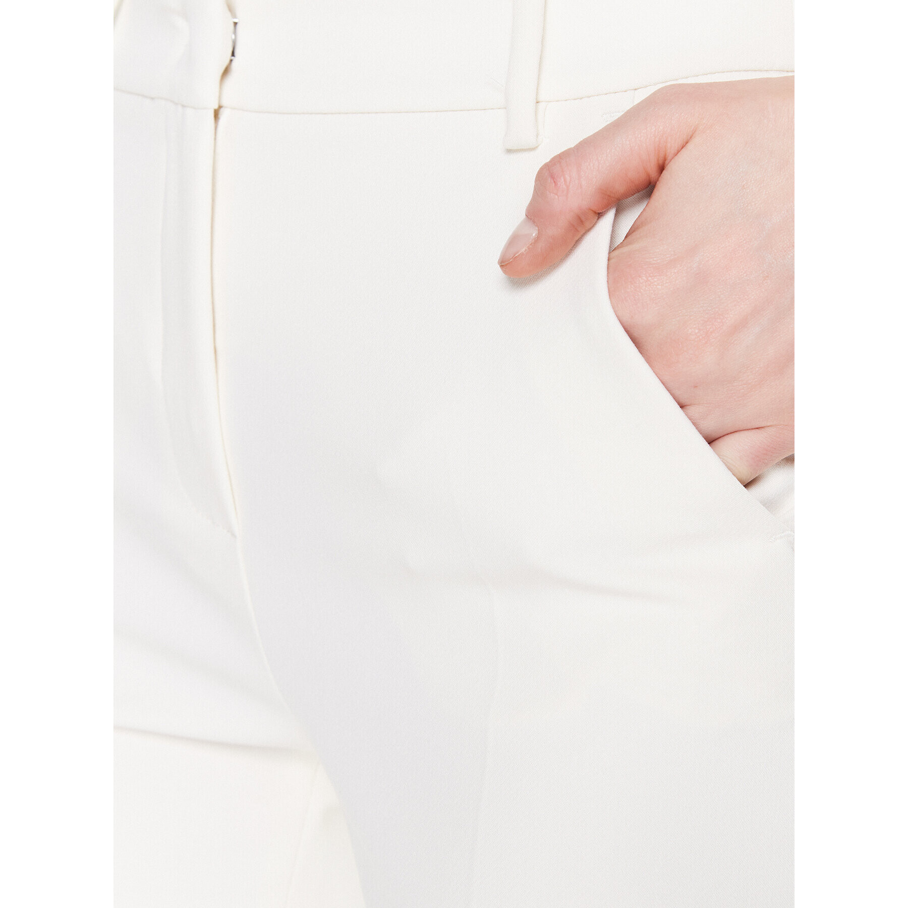 Weekend Max Mara Pantaloni din material Rana 2351310137 Écru Slim Fit - Pled.ro