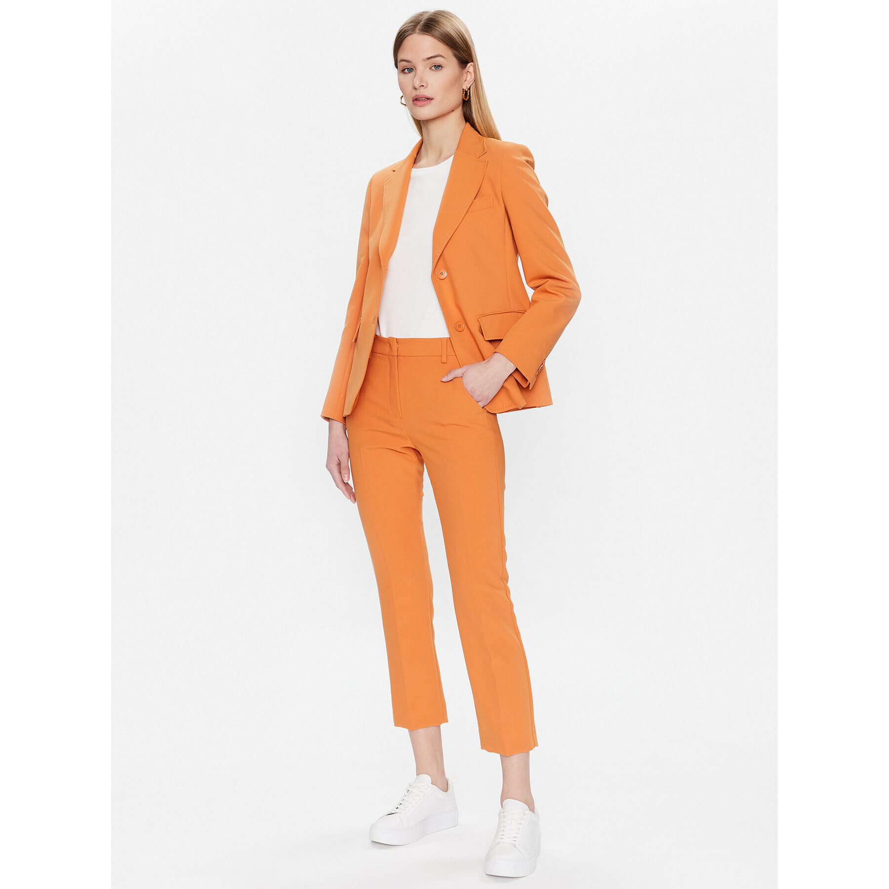 Weekend Max Mara Pantaloni din material Rana 2351310137 Portocaliu Slim Fit - Pled.ro