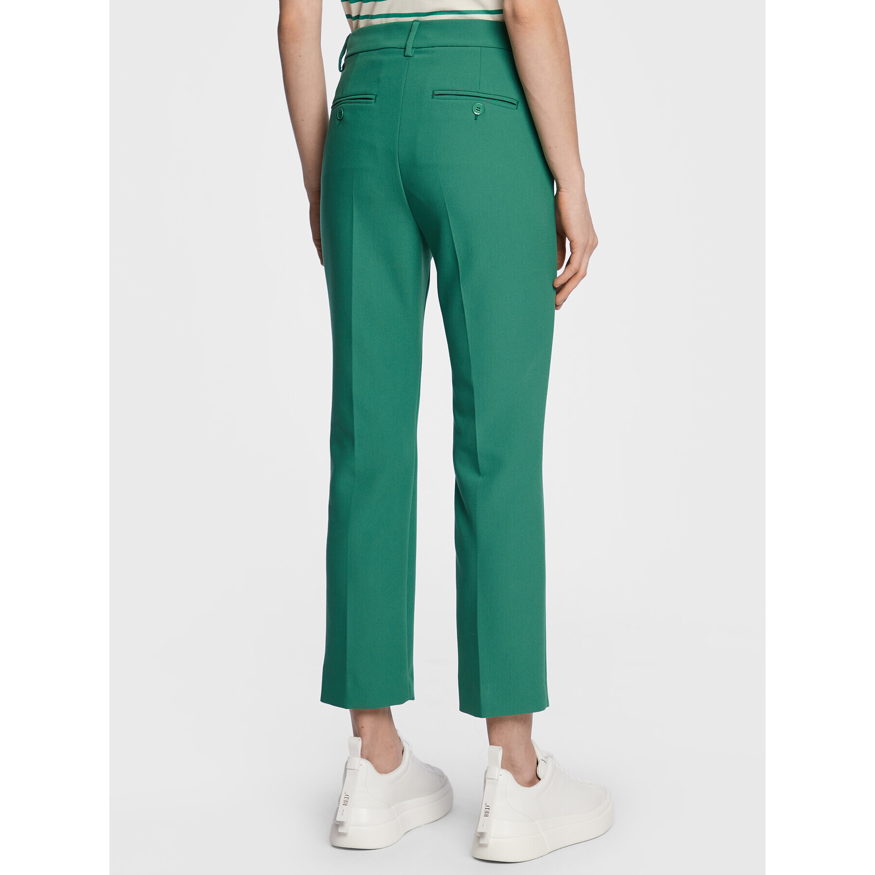 Weekend Max Mara Pantaloni din material Rana 2351310137 Verde Slim Fit - Pled.ro